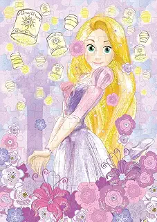 エポック社 108ピース ジグソーパズル ディズニー Rapunzelーroyal lavenderー (18.2×25.7cm) 72-003 のり付き ヘラ付き デコレーションパーツ付き EPOCH