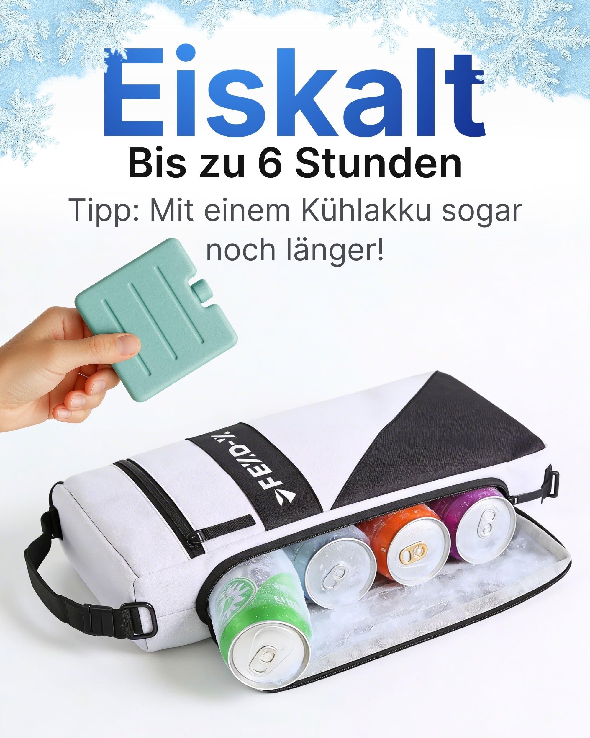 Premium Golf Bierkühler Kühltasche für Golftasche | Eiskalte 6 Dosen | Hält Getränke stundenlang kalt | wasserdichte Golf Cooler Bag