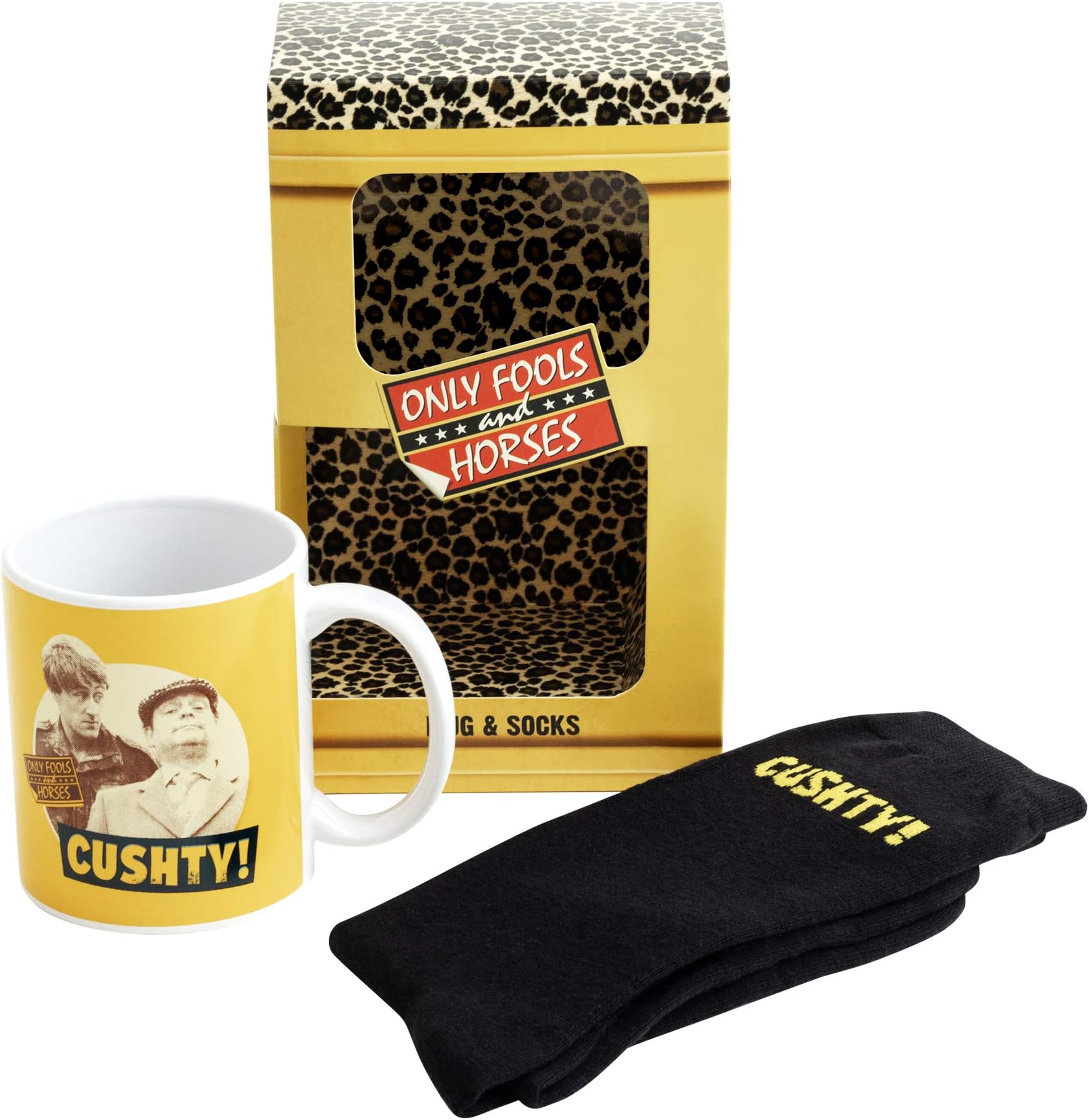 Only Fools and Horses Gifts - Official Cushty Only Fools and Horses Socks and Mug Set - Only Fools and Horses Mugs for Men - Cool Gifts for Men
