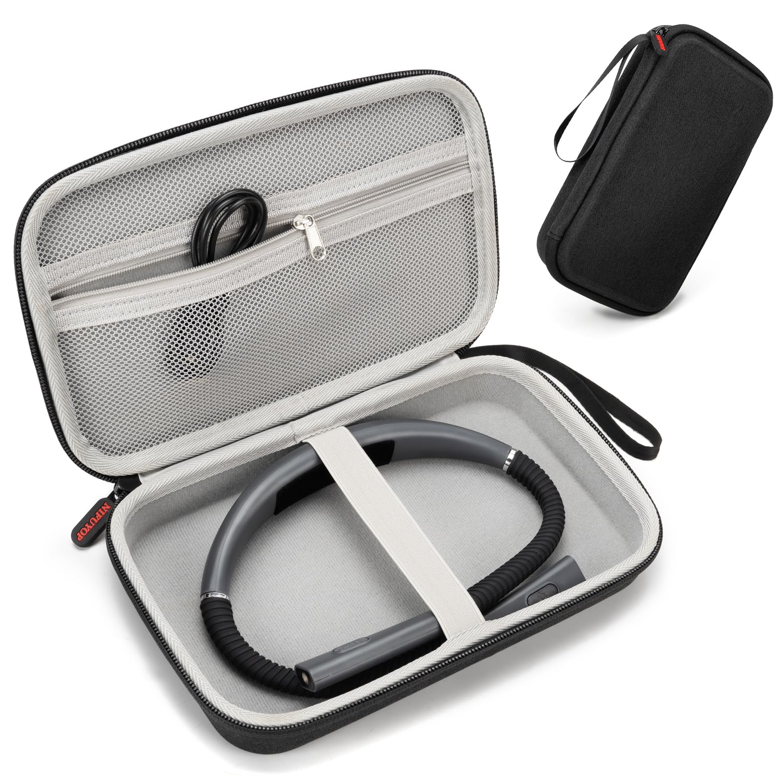 NIFUYOP Case for Glocusent Vekkia LITOM LEDGLE TAKKUI TSINGREE Reading Light, Neck Book Light Carrying Box for Reading in Bed, LED Neck Book Light Storage with Pocket for USB Cable (Case Only)