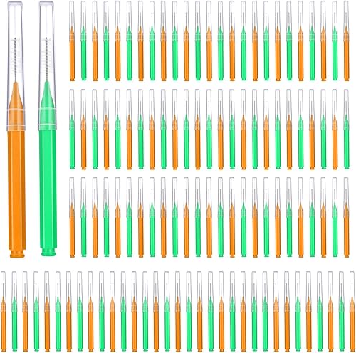 Miniatura 37 de Patelai 100 piezas de cepillos para limpiador, cepillo interdental, palillo de dientes, cabezal de hilo dental, hilo dental, higiene dental, hilo