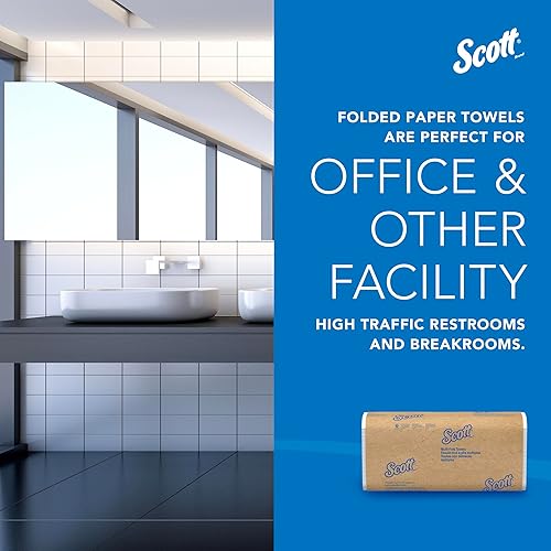 Miniatura 9 de Scott Professional Toallas de Papel Universales Multiplegadas, a Granel (03650), Bolsillos de Absorción, Blanco, Toalla de 9.2"x9.4", Comprimida,
