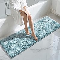 Vista 134 de Yimobra - Tapete de baño de felpilla de 55.1 x 24 pulgadas, microfibra gruesa, absorbente, extrasuave, antideslizante, lavable a máquina, para piso