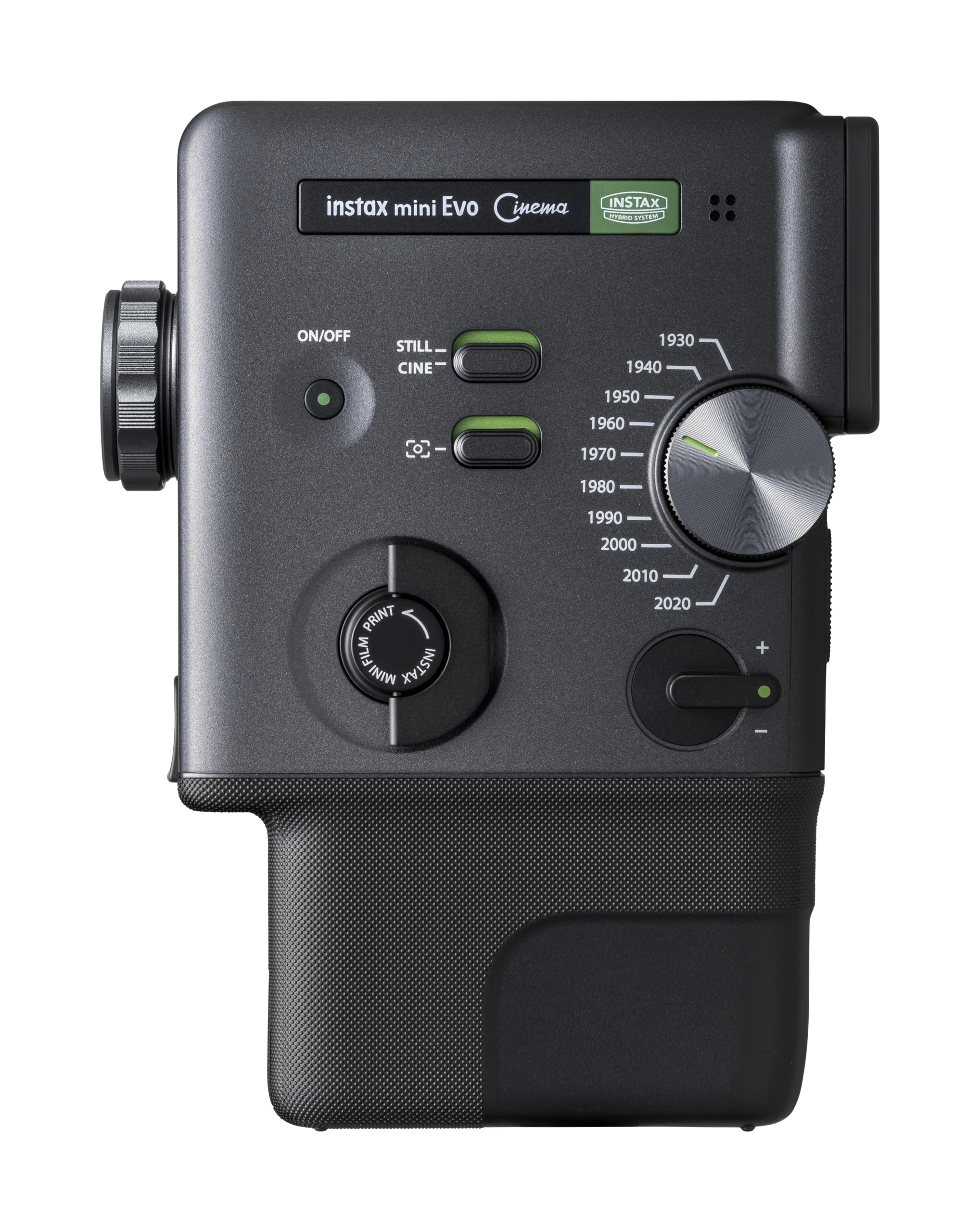 FUJIFILM instax mini Evo Cinema™ Hybrid-Sofortbildkamera | 3-in-1 Hybrid-Kamera für Sofortbilder, Videoaufnahmen und Smartphone-Druck mit Bluetooth App-Steuerung & kreativen Retro-Effekten | Black