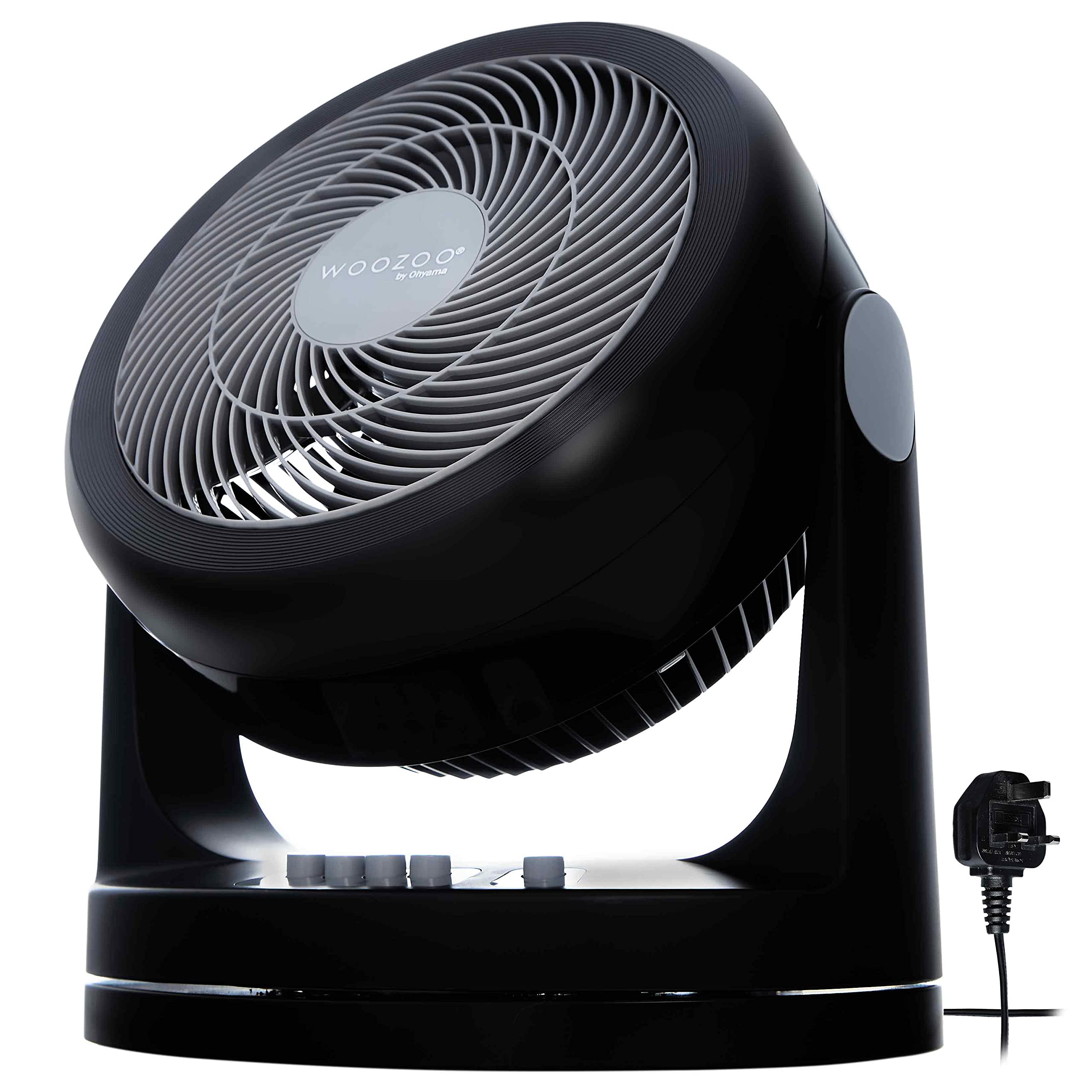Iris OhyamaWoozoo Table Fan, 33㎡, Desk Fan, Black, 3 Speeds, Oscillation, Silent, Compact, Portable, Quiet, For Bedroom, Living Room, Kitchen, Air Circulator, Small, Cooling, Powerful, PCF-HM23