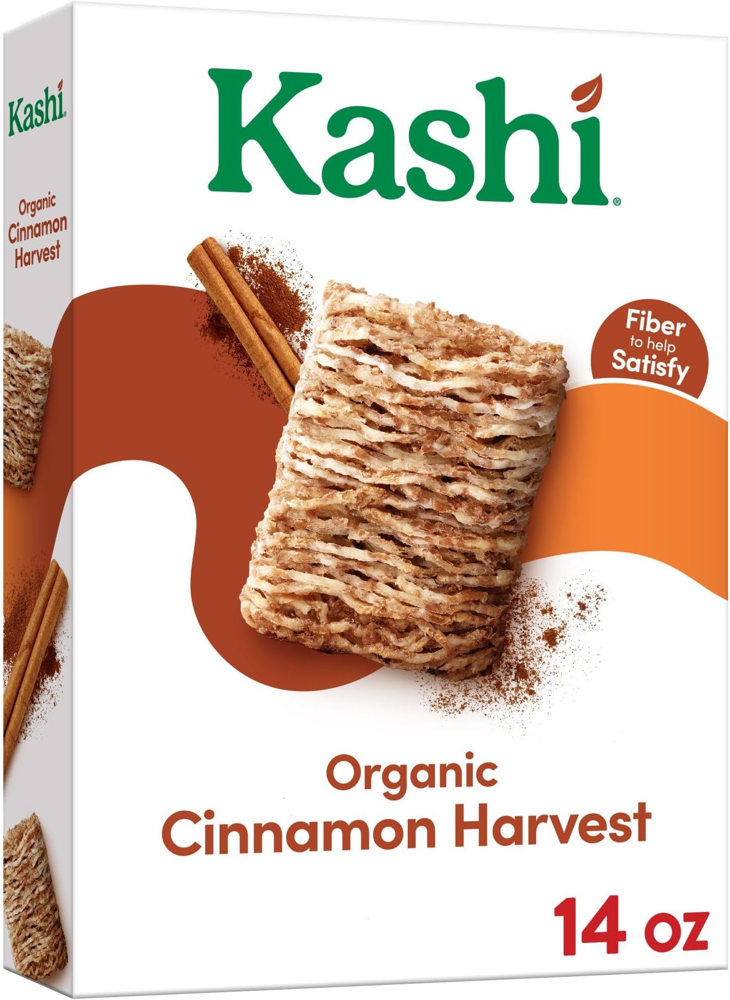 Kashi Breakfast Cereal, Fiber Cereal, Family Breakfast, Cinnamon Harvest, 14oz Box (1 Box)