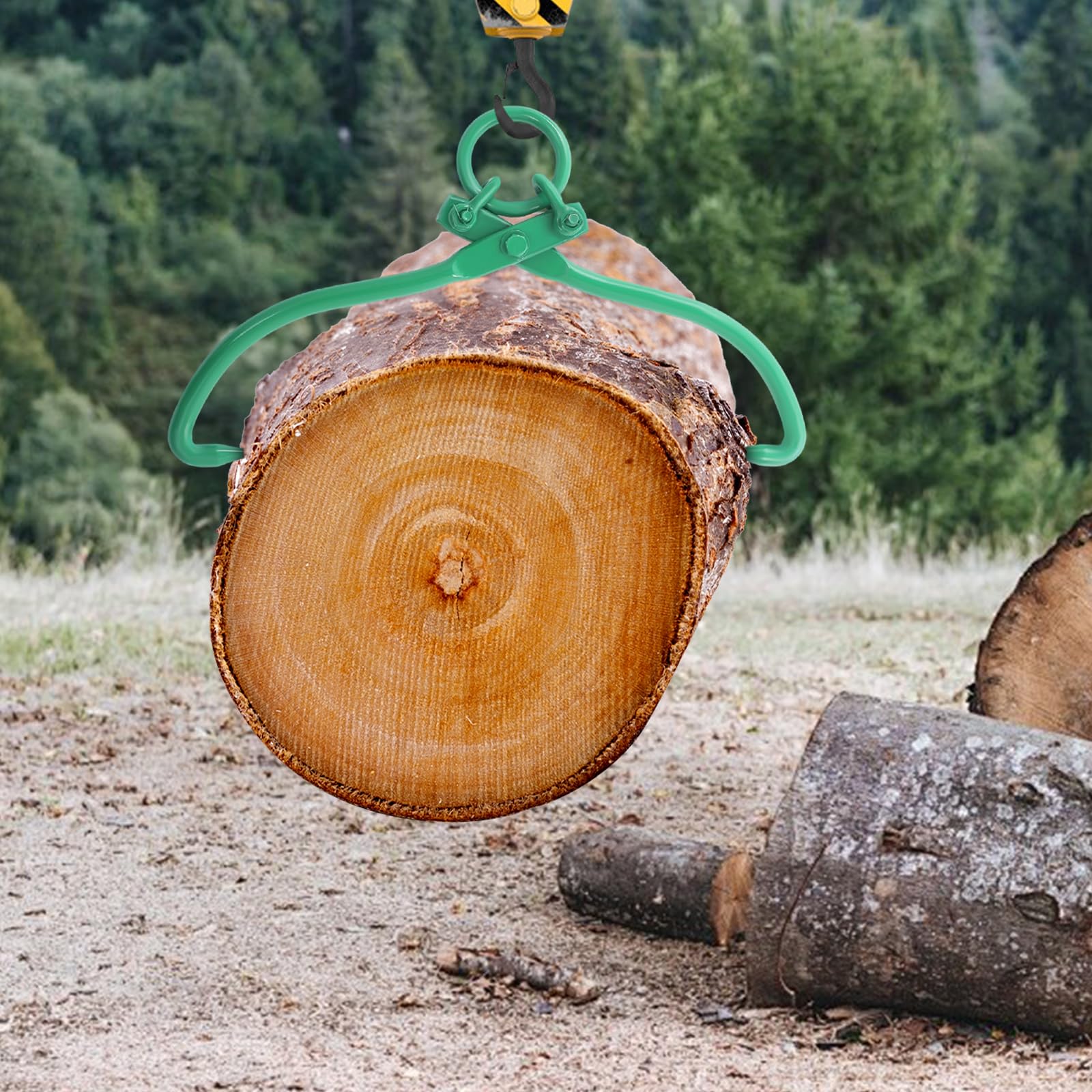 Alicates forestales de 48,72 cm, 2 garras de madera, de acero aleado, capacidad de carga de 1500 kg, ganchos de garras de madera para levantar, manejar, tirar y transportar troncos de madera