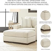 Vista 5 de Signature Design by Ashley Maggie - Otomana contemporánea, color blanco hueso