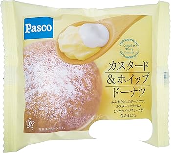 Amazon | Pasco(パスコ) カスタード＆ホイップドーナツ 1個 | Pasco