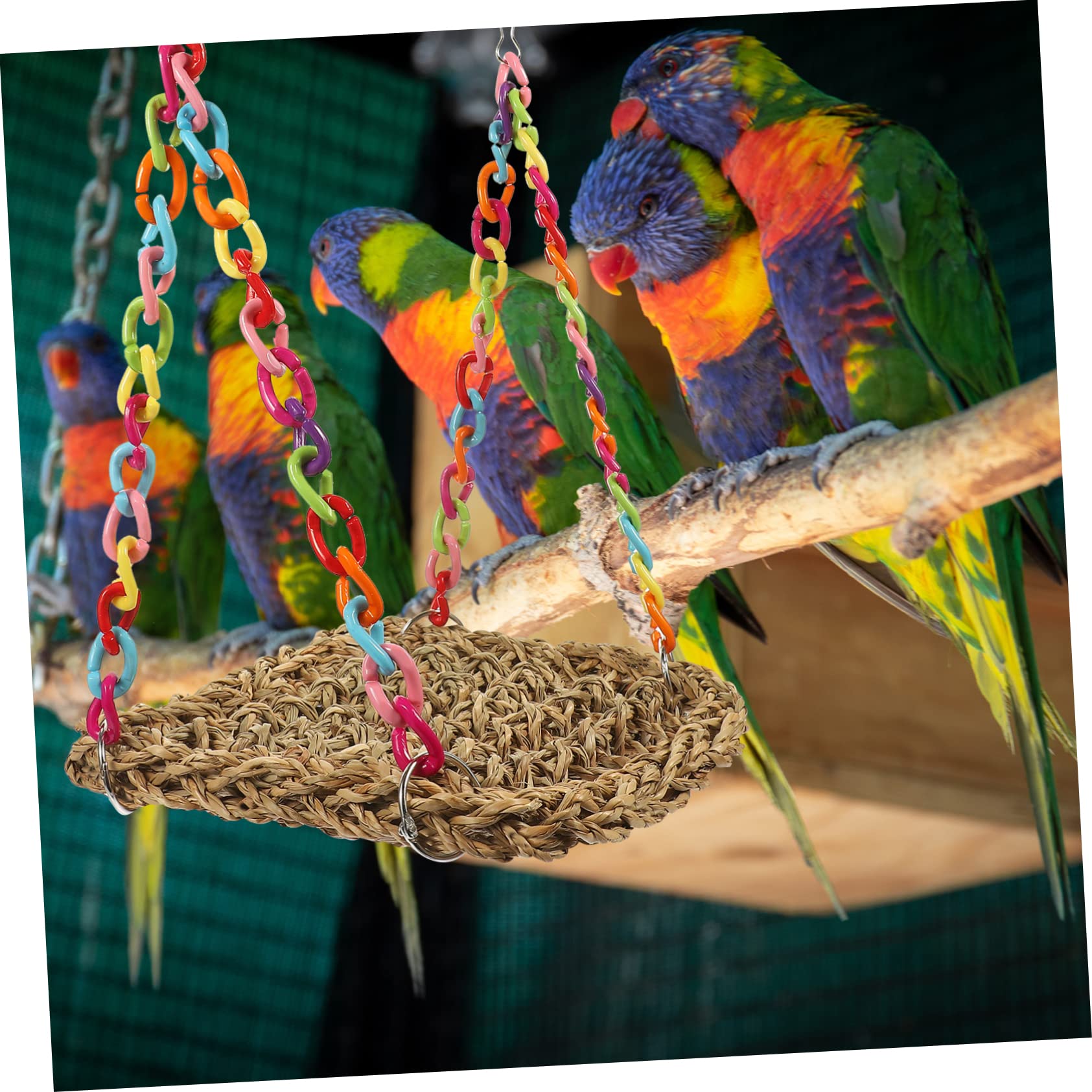 3 Piezas De Juguete De Madera para Pájaros, Casa para Pájaros, Juguete para Pájaros, Percha De Madera para Pájaros, Lugar De Descanso para Pájaros, Nido para Periquitos, Juguetes