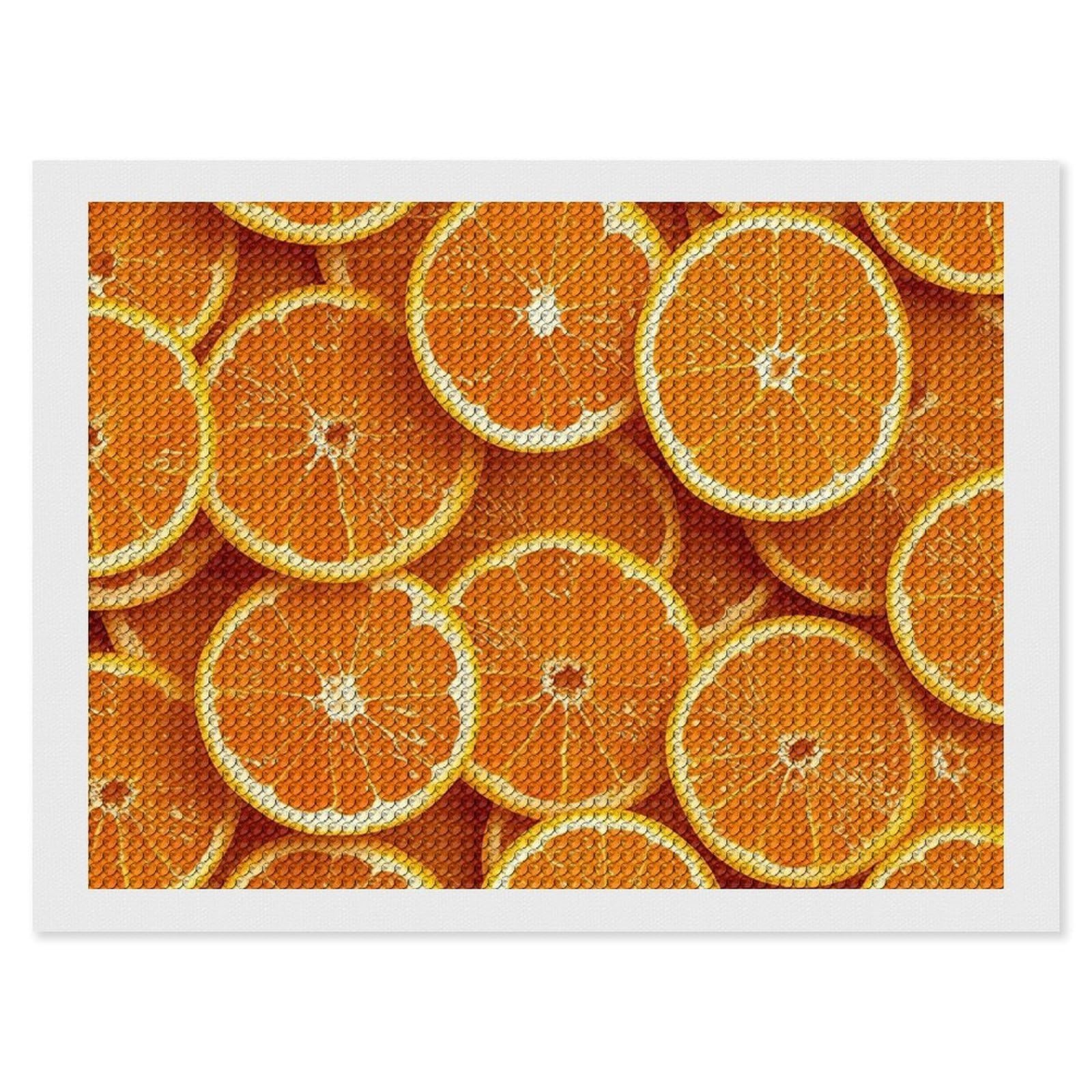 NONHAI Diamond Painting Kits for Adults - DIY Diamond Art Kits for Beginners - Full 5D Paint Drill Diamond Dots Paintings- Orange Slices Diamonds Pictures Gem Art and Craft Wall Decor 12"x16"