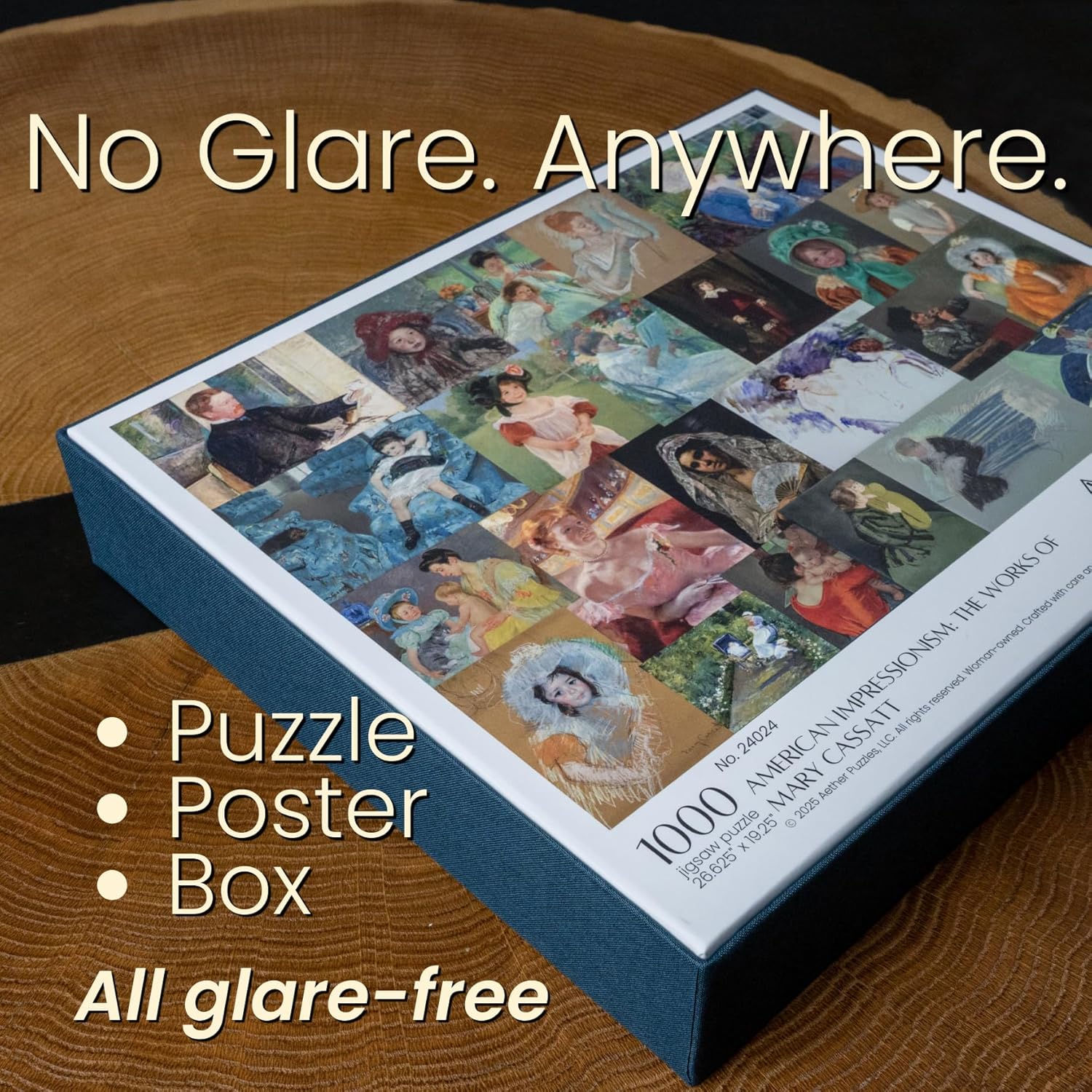 American Impressionism: The Works of Mary Cassatt, Premium 1000 Piece Jigsaw Puzzle for Adults, Glare-Free, Soft-Touch Puzzles, Made in USA, Puzzle Lovers Gift Ideas, 26.6" x 19.25"