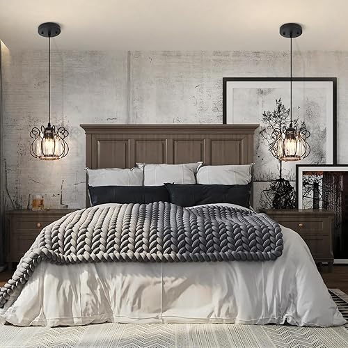 Miniatura 6 de ADISUN Lámpara colgante de cristal para isla de cocina con forma de corona, luz negra moderna de isla de cocina para bombilla E26, elegante mini