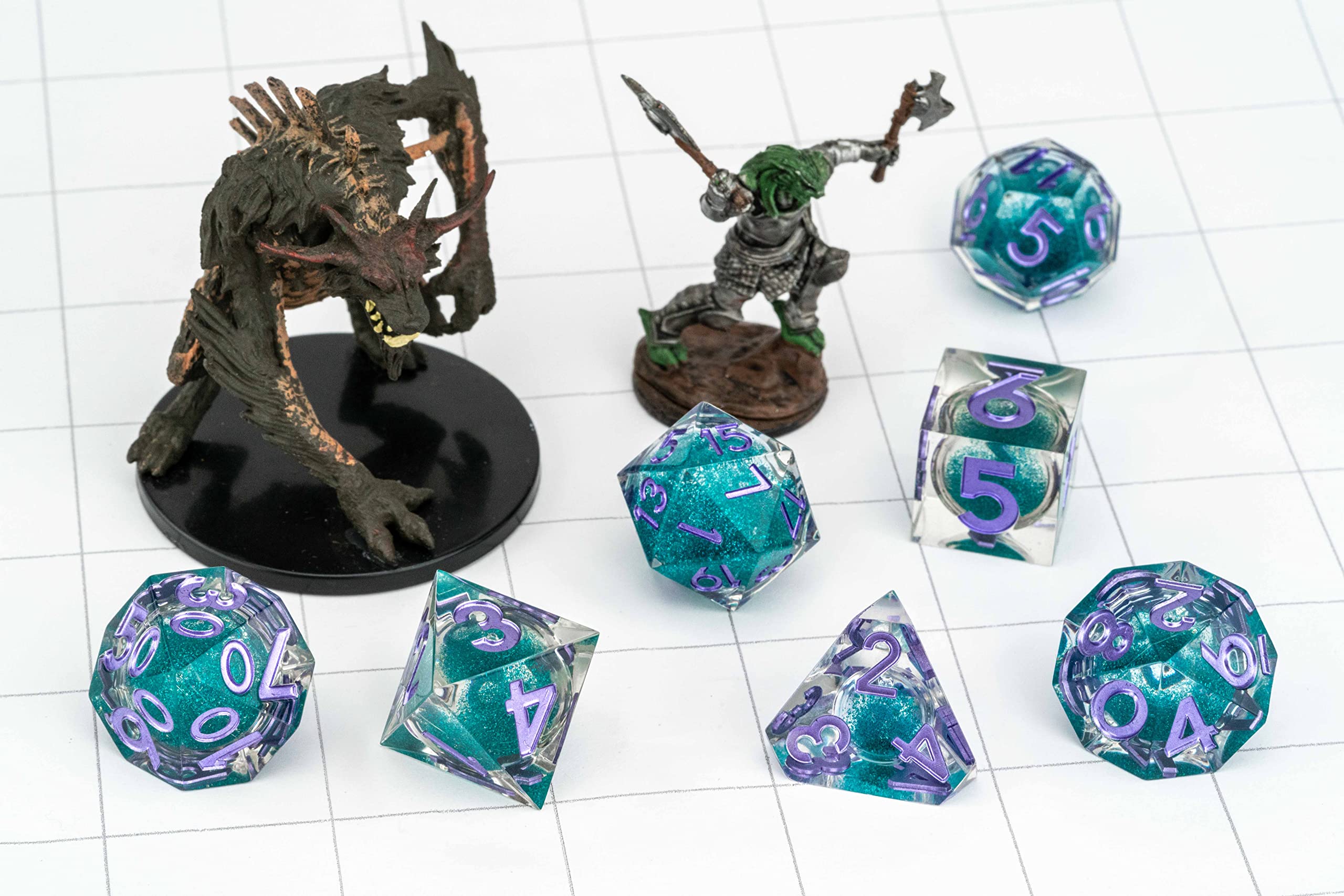 Fanroll - Individual D20 Elixir Liquid Core Dice: Disco Vibes
