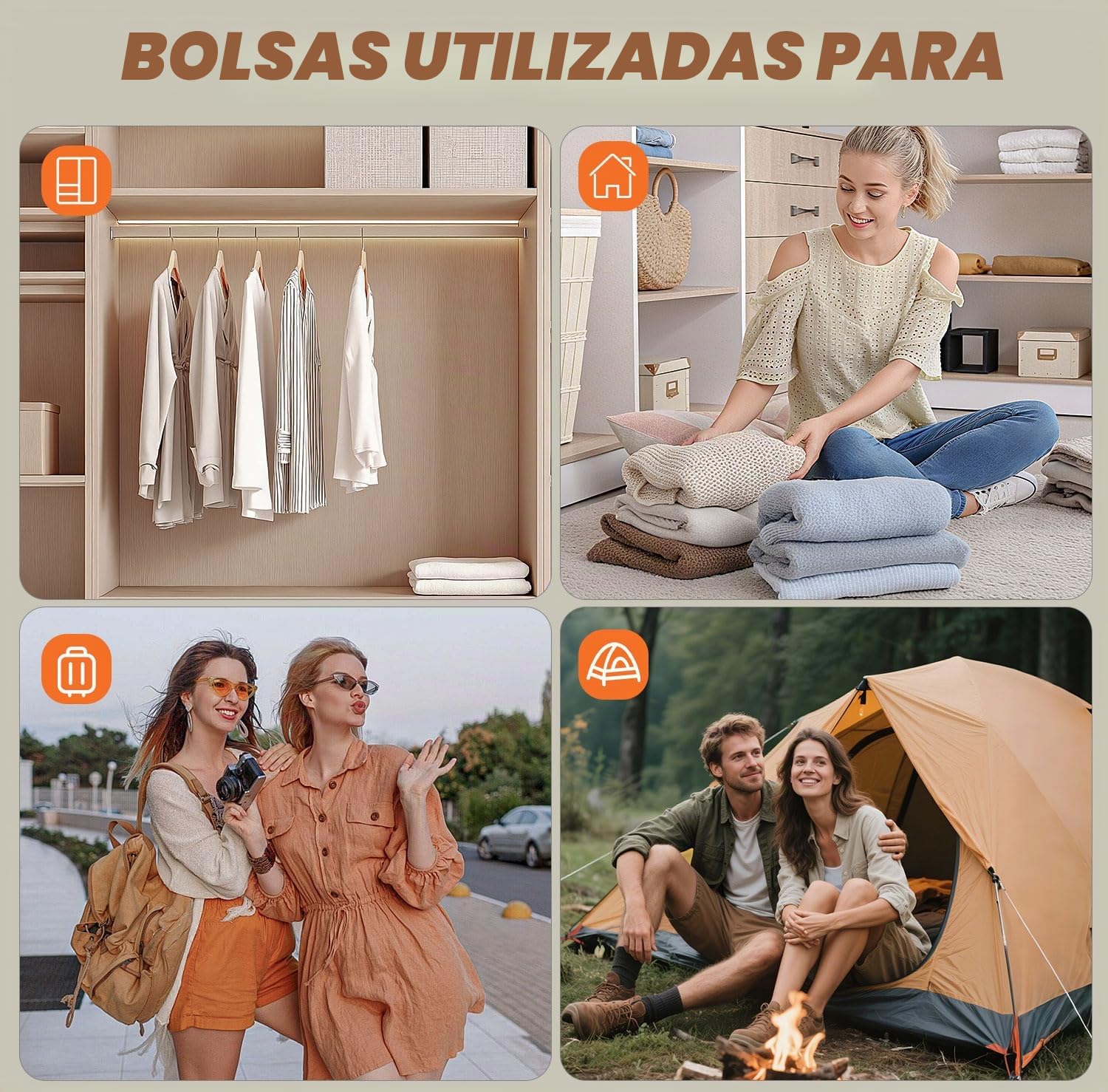 Vacbird Bolsas Vacio Ropa, 20 Bolsas de Vacío para Ropa (8 x 40x54cm, 8 x 47x64cm, 4 x 54x74cm), Especialmente Diseñadas para Viajes y Organización de Maletas