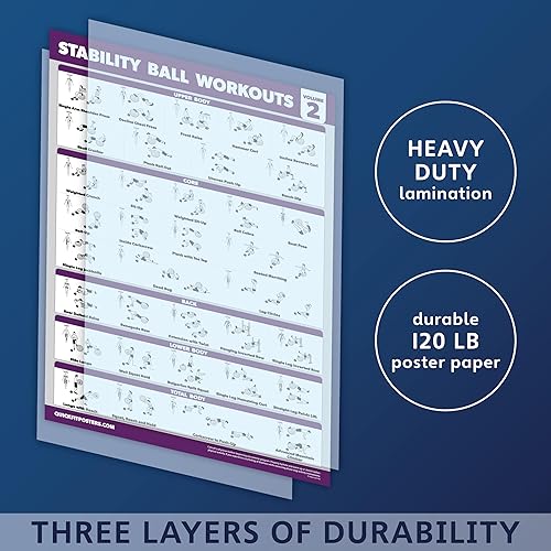 Miniatura 2 de Palace Learning Paquete de 2 ejercicios de entrenamiento de pelota de yoga Volumen 1 y Volumen 2 - Rutina de pelota de estabilidad - Gráficos de