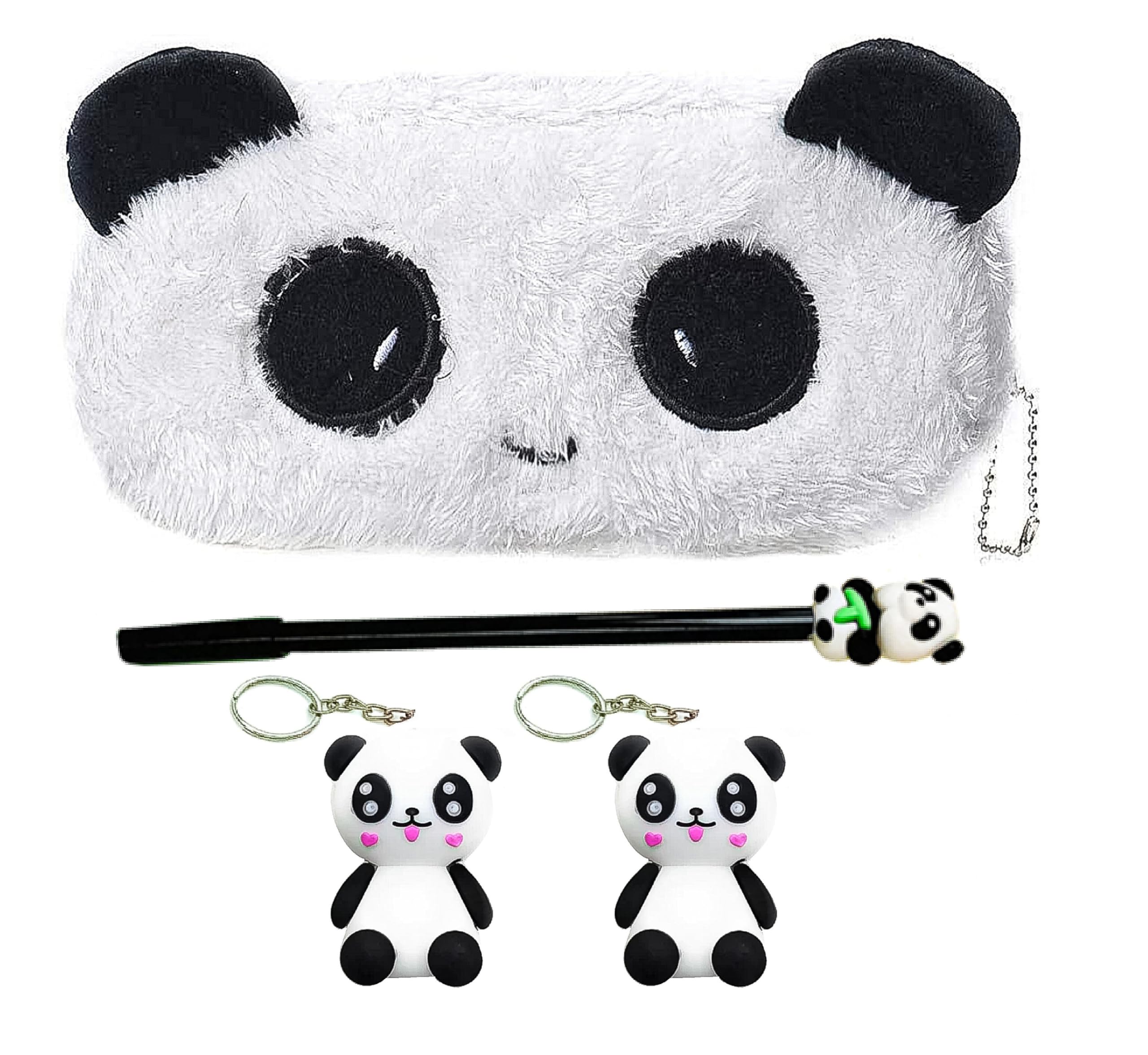 RZA Panda Fur Pouch,Panda Canvas Pouch for Kids, with, 1 Pen and 2 Panda Key Chain (B0CSYRRXXX) Amazon Price History, Amazon Price Tracker
