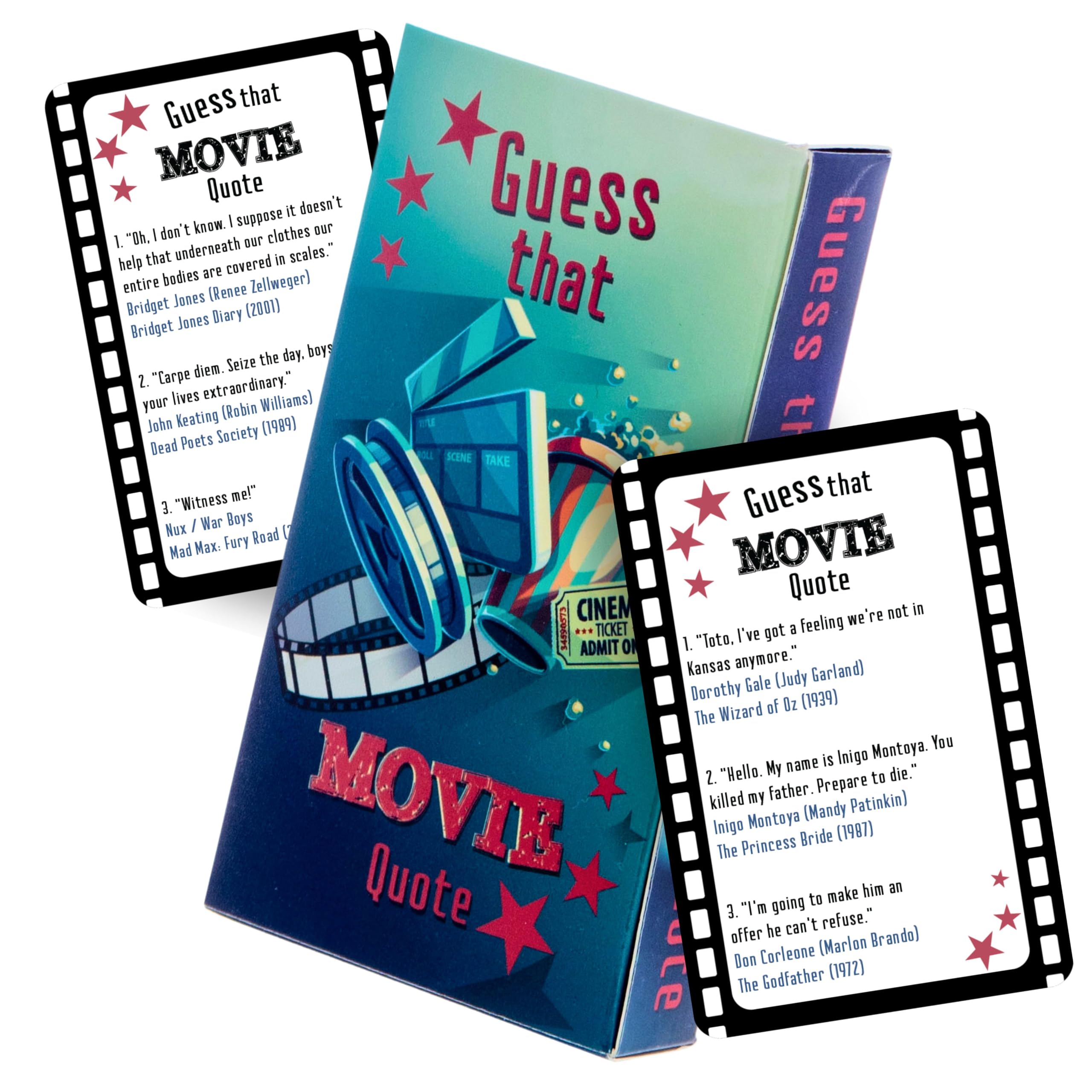 Boxer Gifts Guess That Movie Quote Quiz | Fun Film Themed Trivia Party Or Family Game