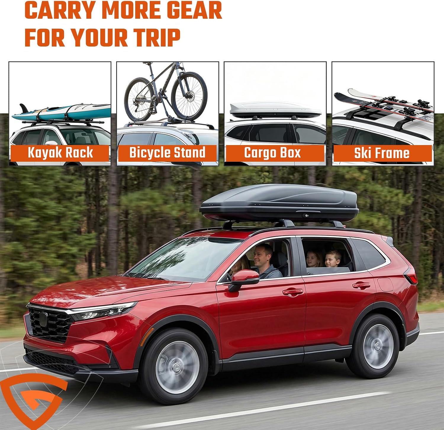 Roof Rack Cross Bars Fit for Honda CR-V CRV & CRV Sport Hybrid 2023-2026, Heavy Duty Aluminum Crossbar Luggage Racks Roof Rails Rooftop Carrier Canoe Kayak Bike Aluminium