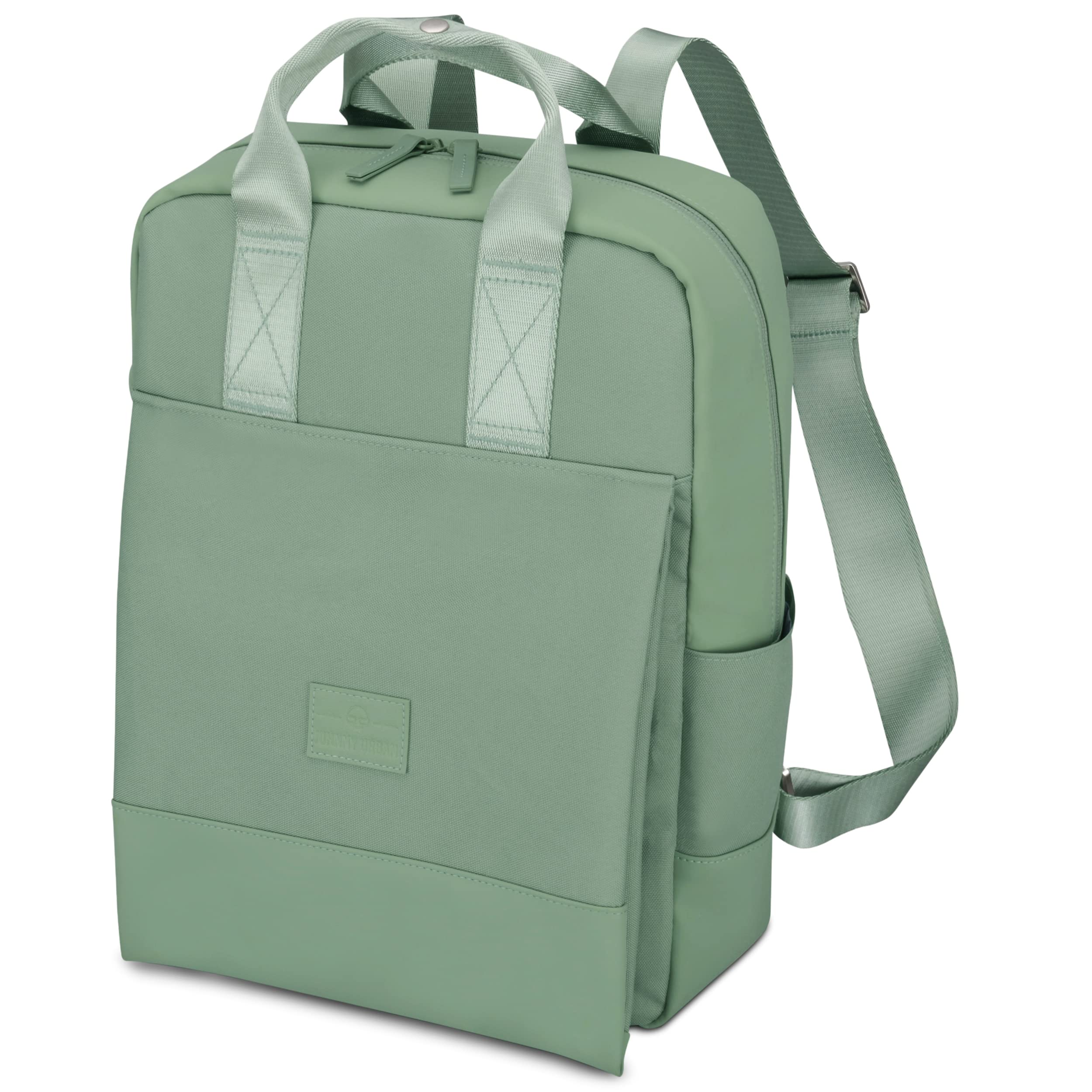 Johnny Urban Zaino Donna e Uomo Verde - Jona Large - Zaini Porta Pc 15.6 Pollici Per Lavoro, Viaggio, Università - Materiale Sostenibile - Idrorepellente