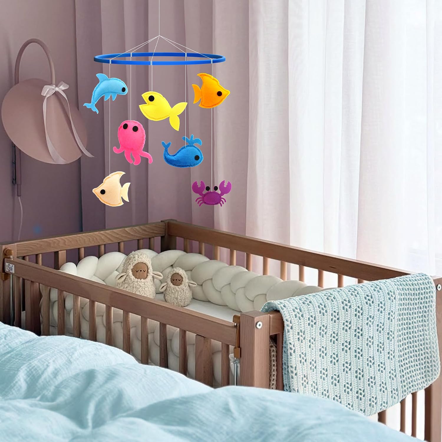 KatchOn, Baby Crib Mobile for Boys and Girls | Ocean Nursery Theme Mobile for Crib | Ocean Theme Decor | Brithday, Baby Shower Gift for Boys and Girls | Infant Bedroom Hanging Decoration