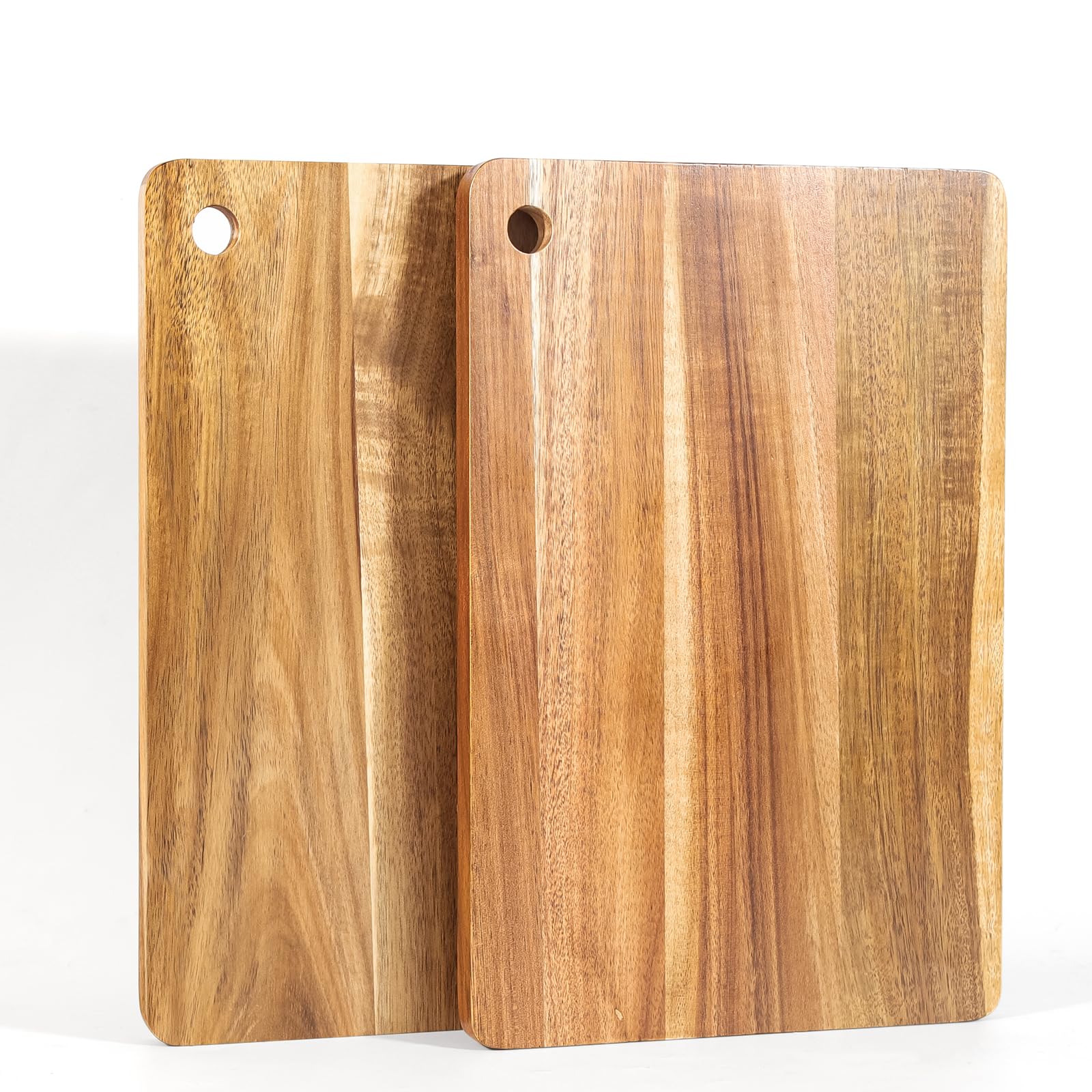 LiWiBet Acacia Wood Chopping Board Set of 2, Small Cutting Board Wooden for Kitchen Meat Vegetables and Fruits 12x10in Cutting Board, Cheese Board, Wooden Tray, Charcuterie Boards