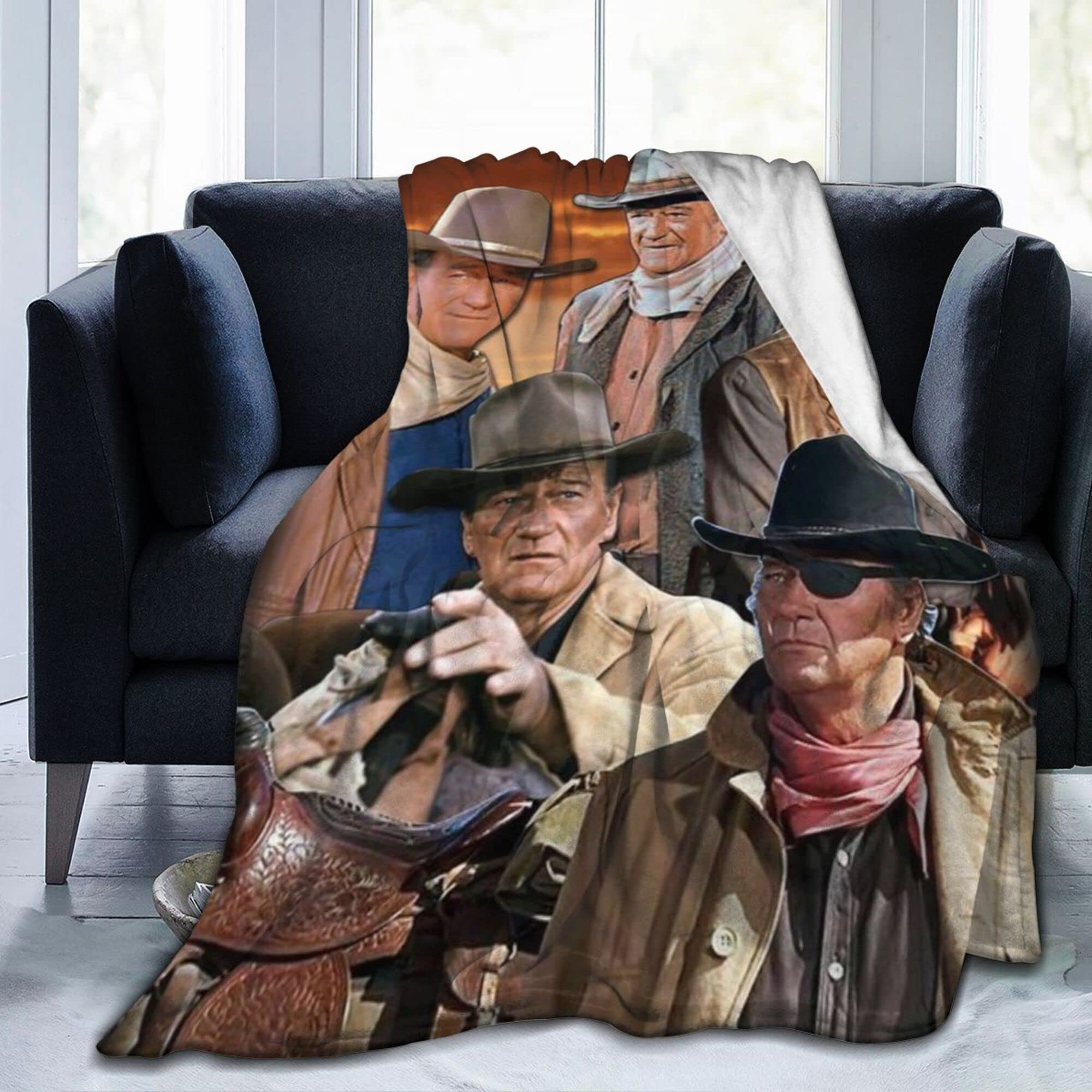 Lawenp As Pic Ultra-Soft Fluffy For John Wayne Throw Size Ultra Soft Flannel Fleece All Season Light Weight Living Room/Bedroom Warm Blanket60 X50