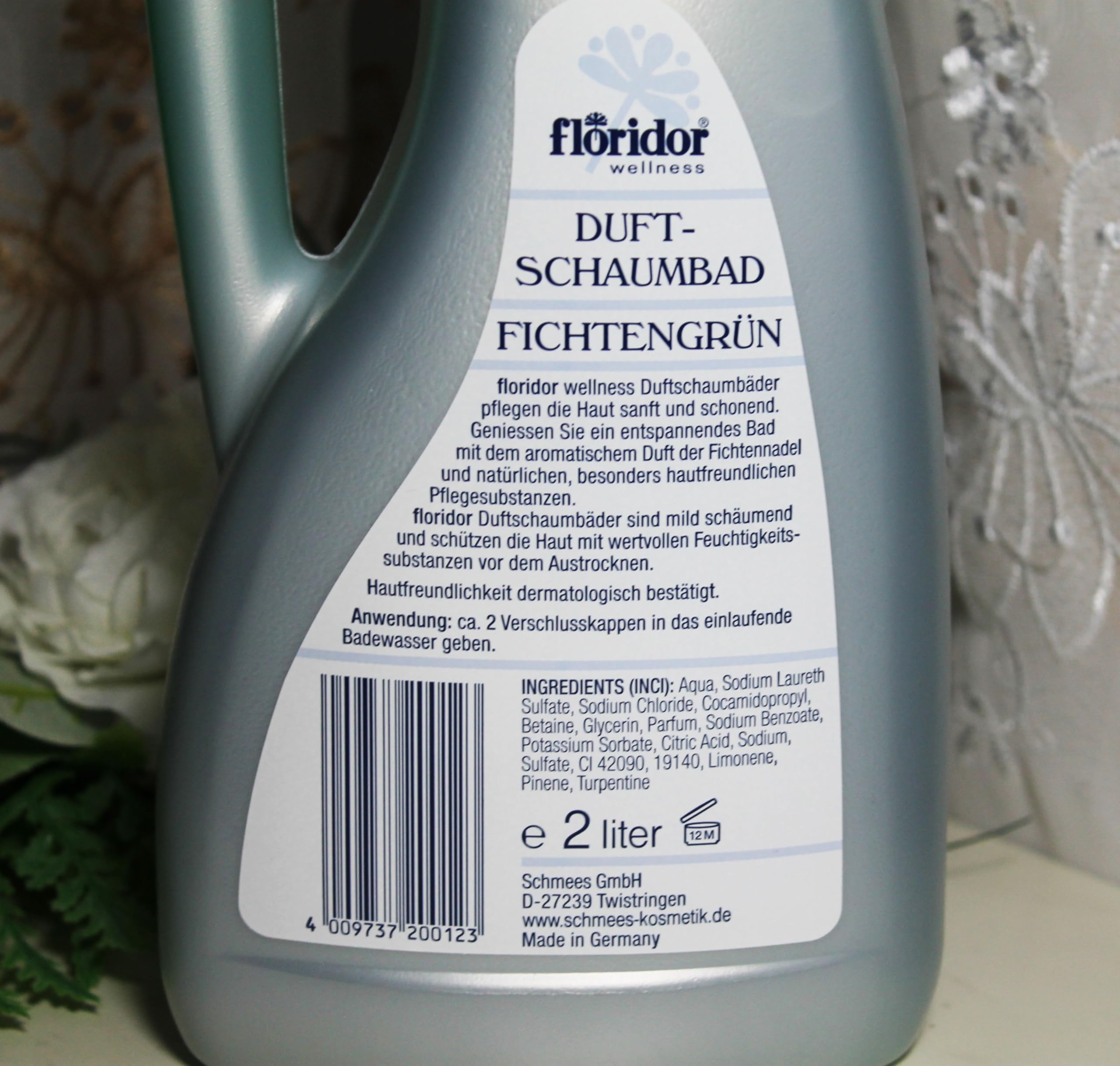 Floridor wellness Duft Schaumbad Fichtengrün 6 x 2L (12 Liter)