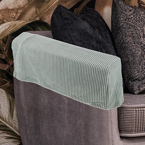 Miniatura 7 de BESPORTBLE Protectores de brazo de silla, funda elástica para reposabrazos de sofá, funda protectora elástica para el hogar, oficina, sillón