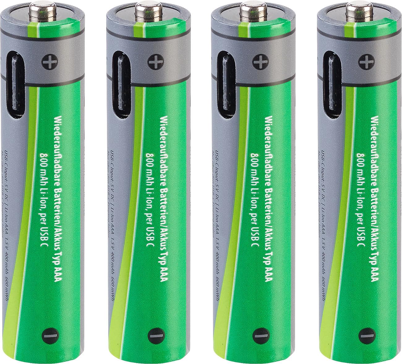 tka Köbele Akkutechnik Set batterie: Set da 8 batterie Ricaricabili, Alta capacità, 8X AA con 3.000 mWh (USB-C, Batteria USB-C ad Alta capacità, RC)