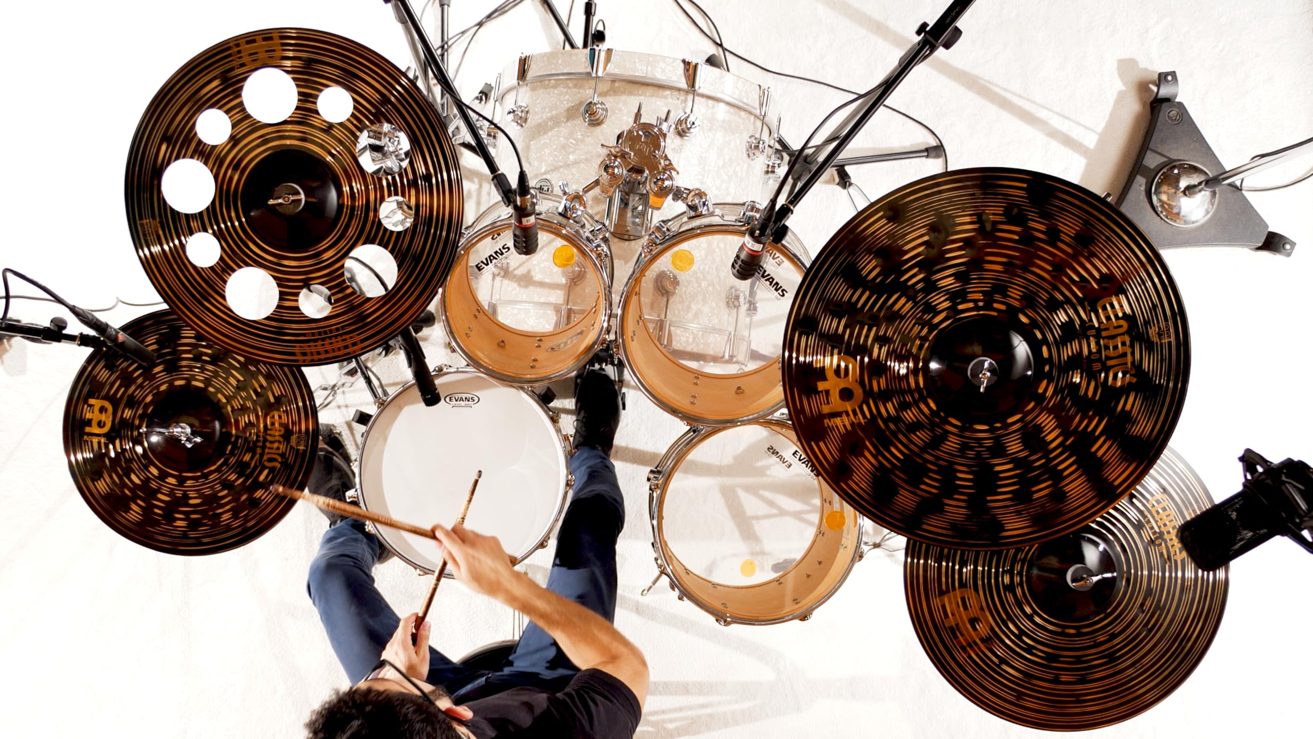 Meinl Cymbals Classics - Juego completo de cajas oscuras personalizadas para tambores, 4 piezas de 15/18/20/22 pulgadas, fabricado en Alemania (CCD502+18)
