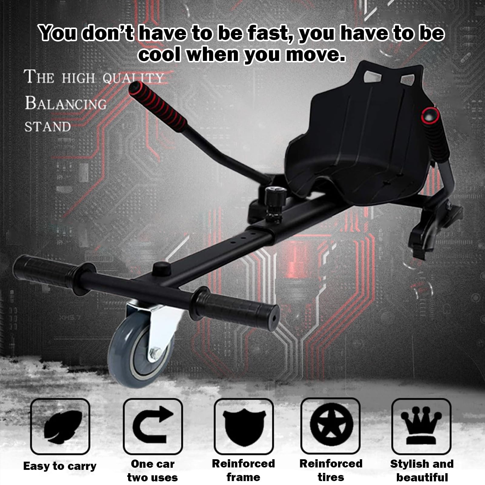 Fissaggio del sedile per Hoverboard, sedile per Hoverboard | Kart robusto, per bilanciamento scooter da 6,5/8/10 pollici