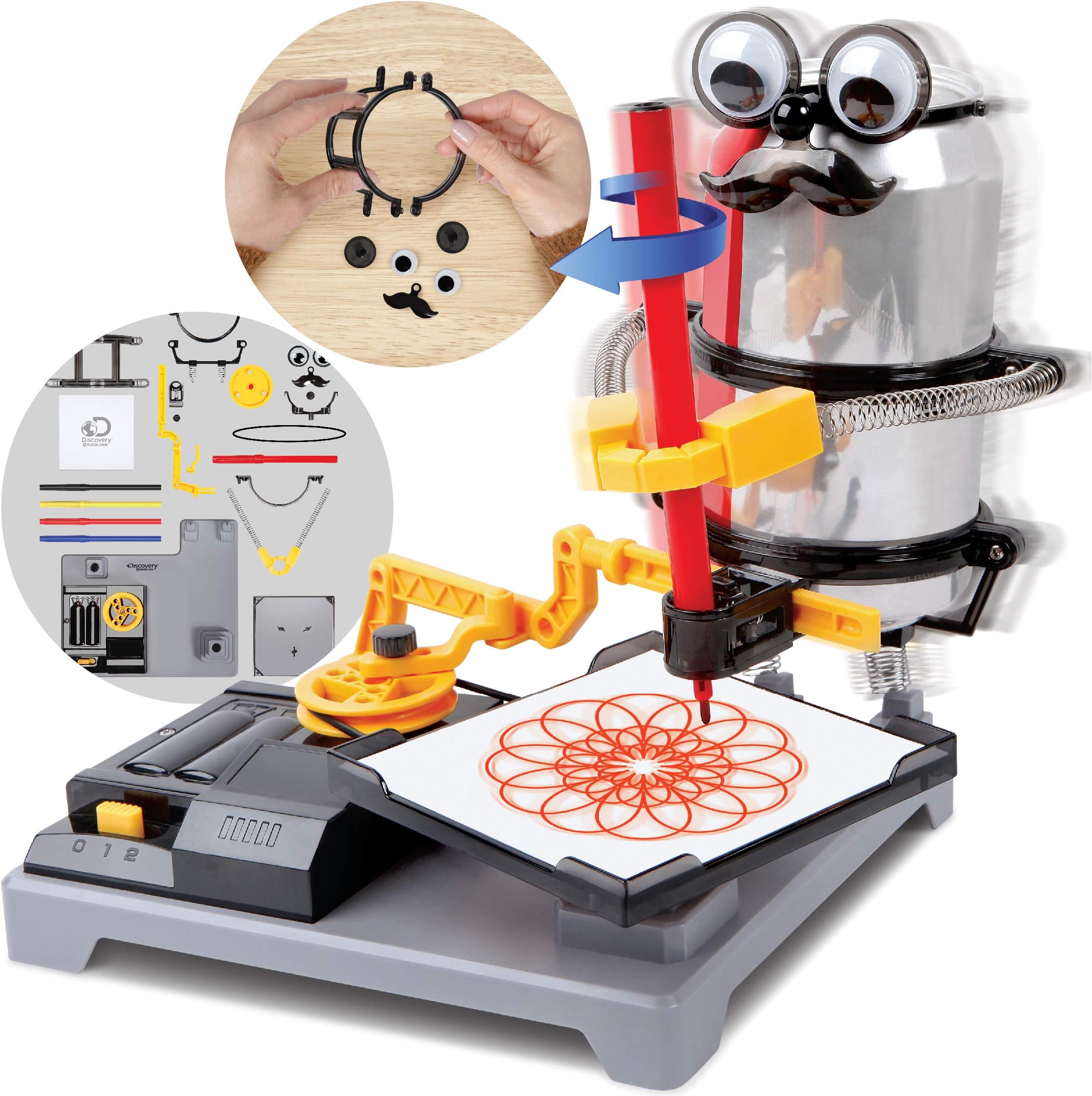Discovery #Mindblown Robot Spiral Art Station Kit with Multicolor Markers