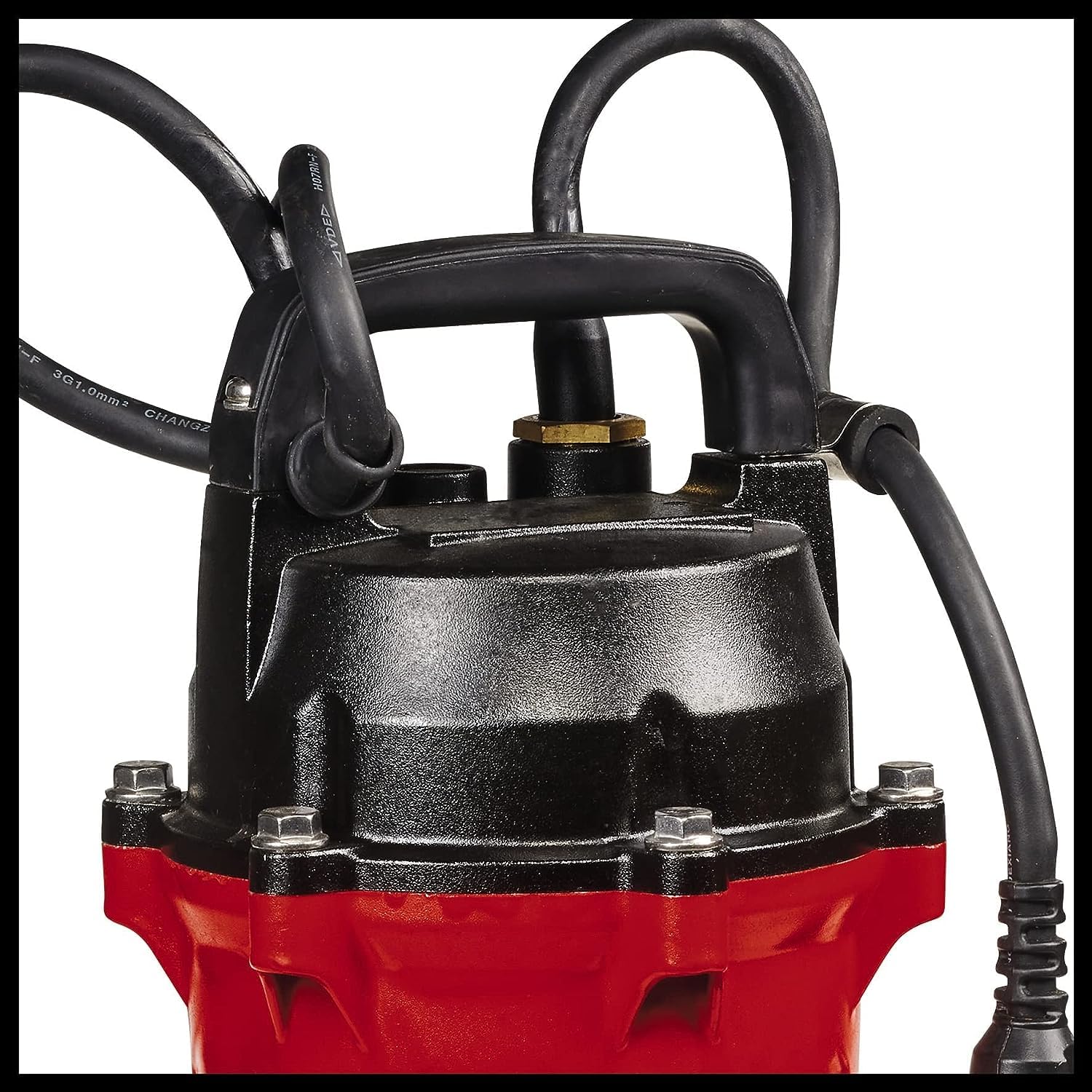 Einhell Pompe d’évacuation pour eaux chargées GE-DP 900 Cut (900 W, Débit Max 16 000 L/h, hauteur refoulement max. 11,5 m, immersion max. 7 m)