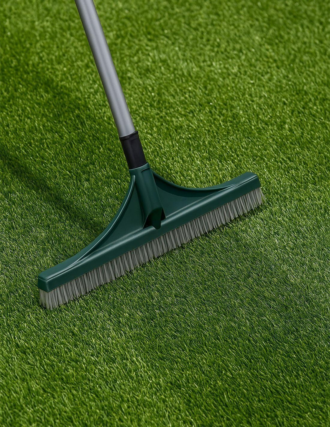 JARDIN202 - Rastrillo para peinar Barrer Césped Artificial Deluxe | Cepillo con Mango Incluido| Hojas | pelos