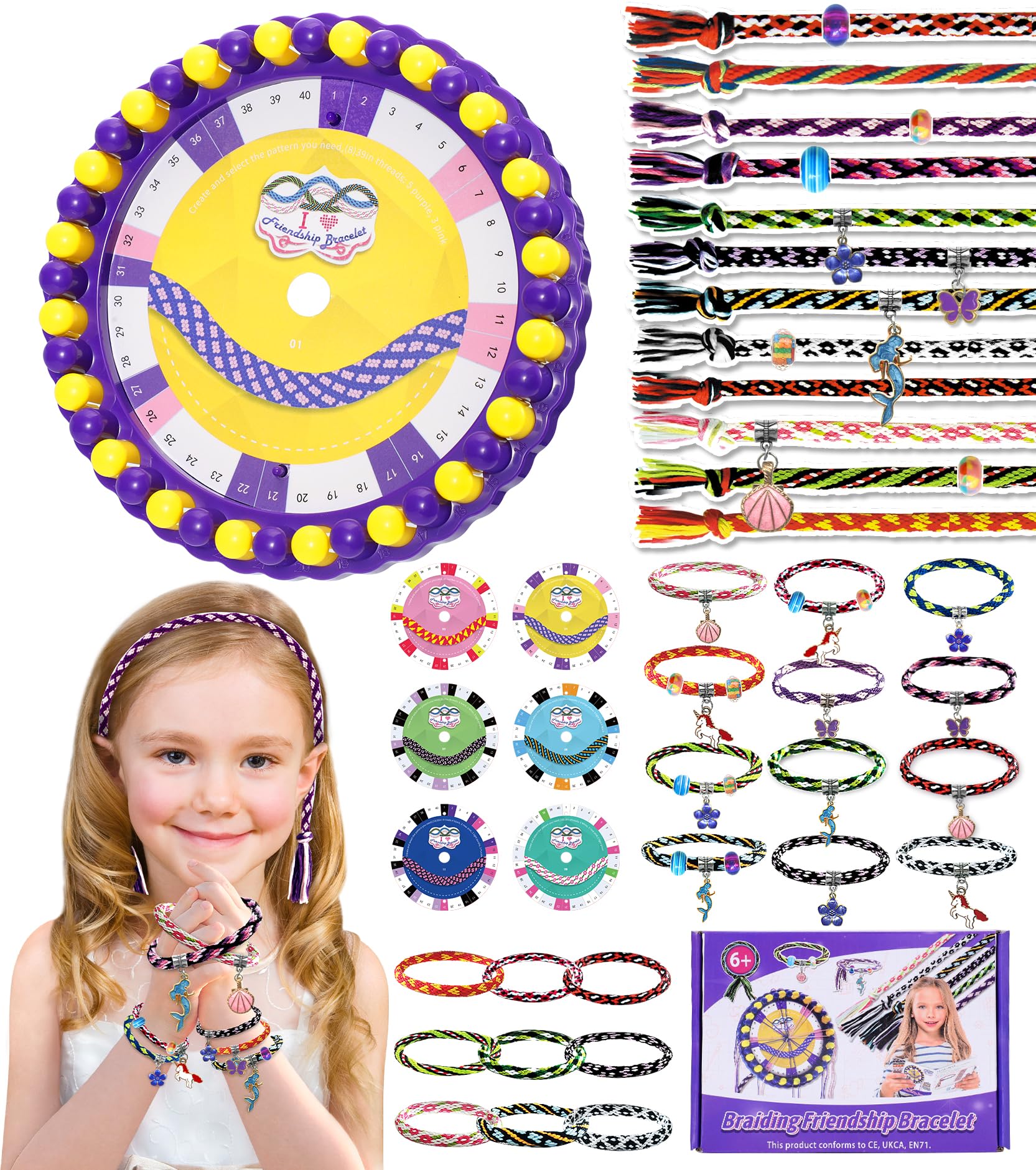 Ophy Friendship Bracelet Making Kit, Arts and Crafts for Kids, 2 inches