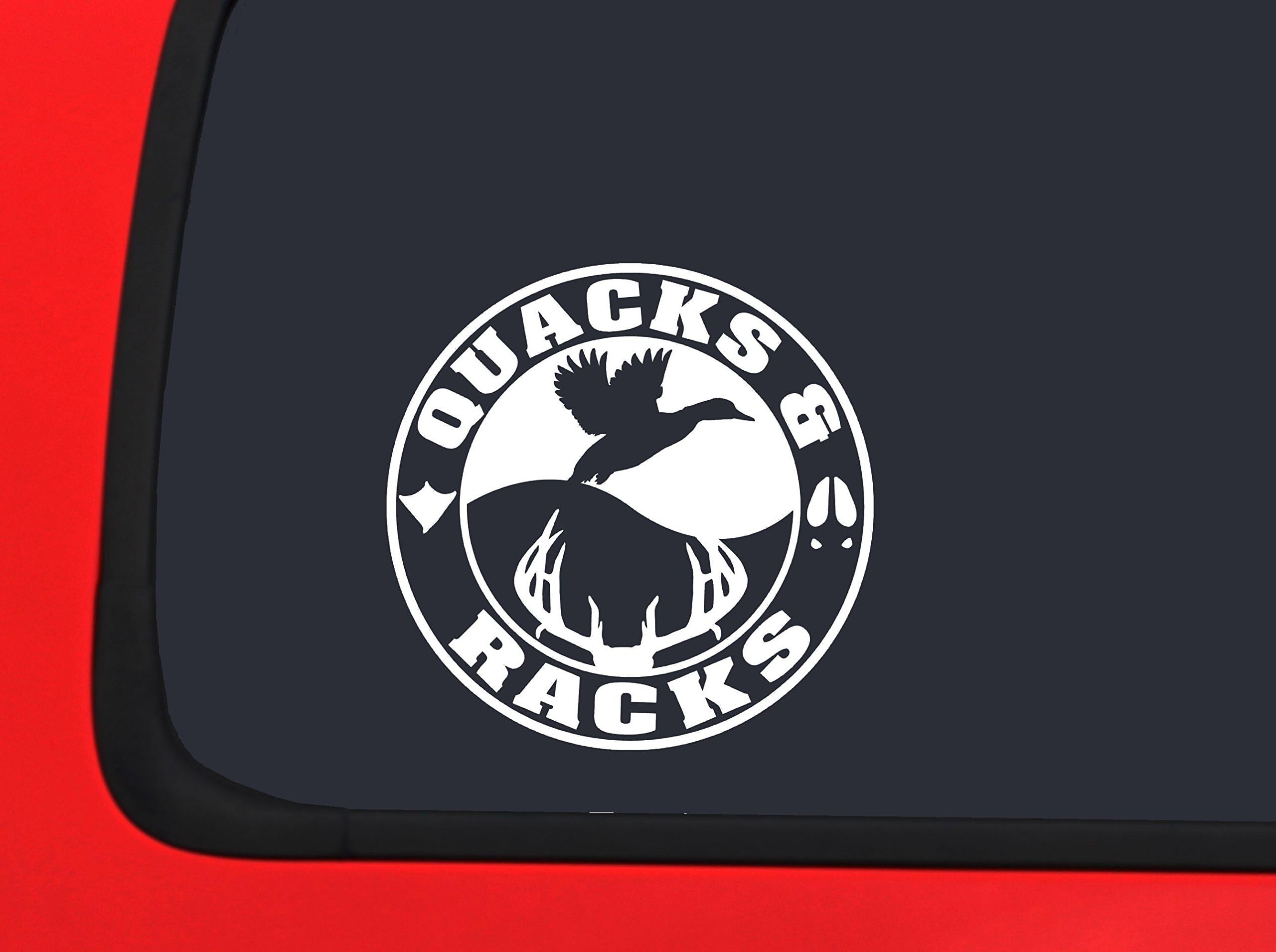 Quacks and Racks - Ducks and Deer - Spring and Fall Window Decal Sticker