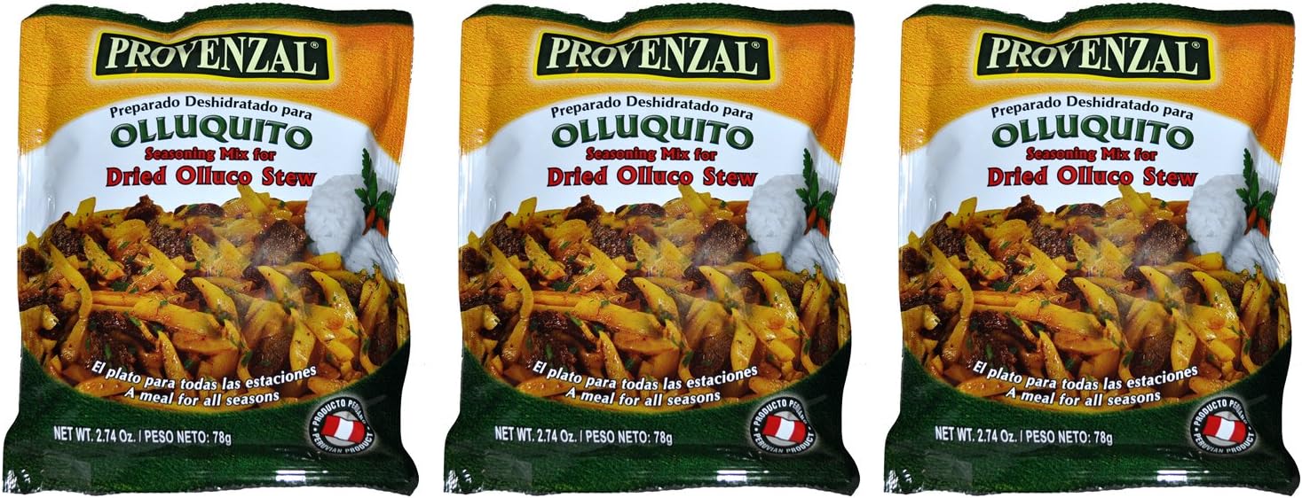 Olluquito Provenzal 3 pack of 2.2 oz each - 3 sobres
