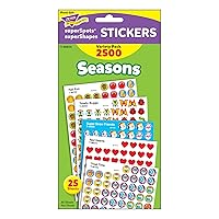 Vista 3 de Calcomanías de Trend Enterprises, colección de estaciones del año, paquete variado, 2500 por paquete