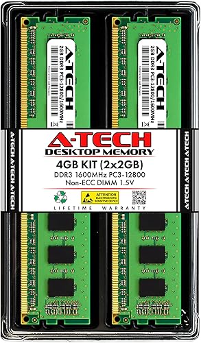 A-Tech 4GB Kit (2x2GB) RAM for MSI B75A-G41, B75A-G43, B75MA-P45, Big Bang XPower II, MS-98A9, X58 Pro-E, Z77A-G43, Z77A-GD55, Z77IA-E53 DDR3