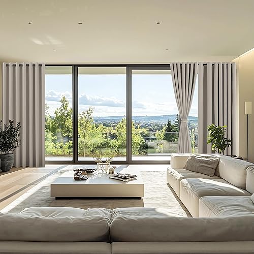 Vista 484 de NICETOWN - Cortina divisora que reduce el ruido para loft, habitación, sótano, hospital, clínica, laboratorio, cubículo, pantalla de privacidad