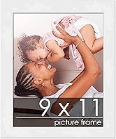 Vista 120 de Poster Palooza Marco de fotos de madera de pino macizo blanco de 18 x 8 Acrílico UV, respaldo de tablero de espuma y accesorios para colgar