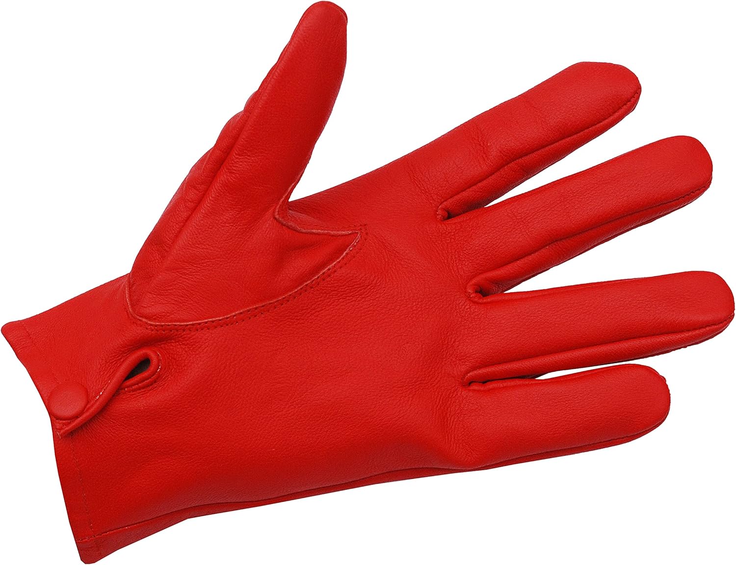 Men's Dress Leather Gloves (Large, Red) - Image 2