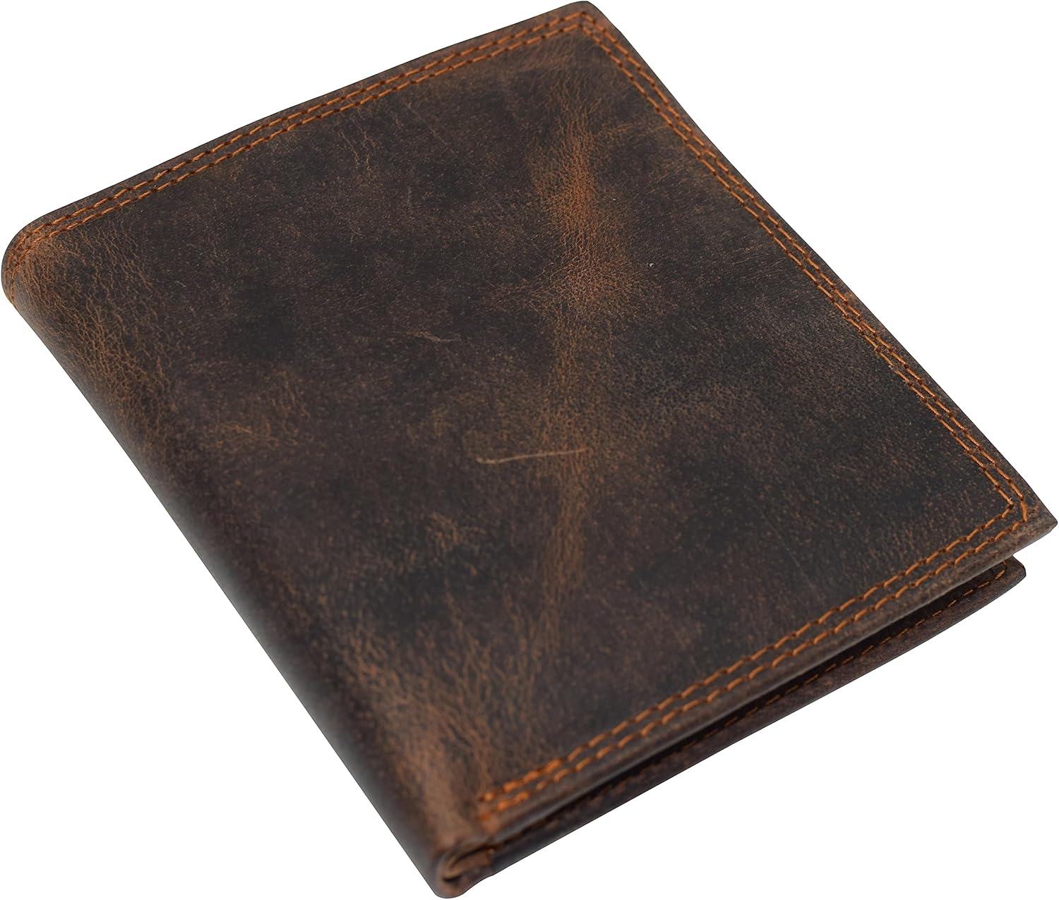 RFID Blocking Bifold Hipster Credit Card Wallet Premium Lambskin Leather (Vintage) - Image 2