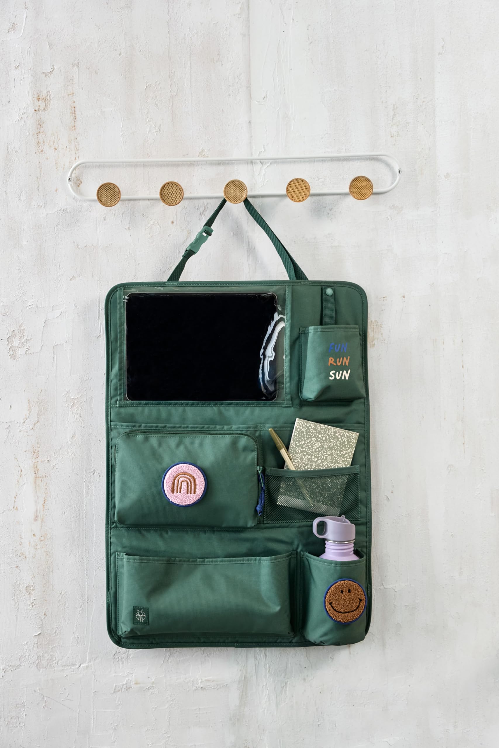 LÄSSIG Organizzatore per auto Organizzatore per sedili posteriori dell'auto Borsa per sedili posteriori dell'auto da appendere pieghevole 55 cm/Car Wrap-to-Go