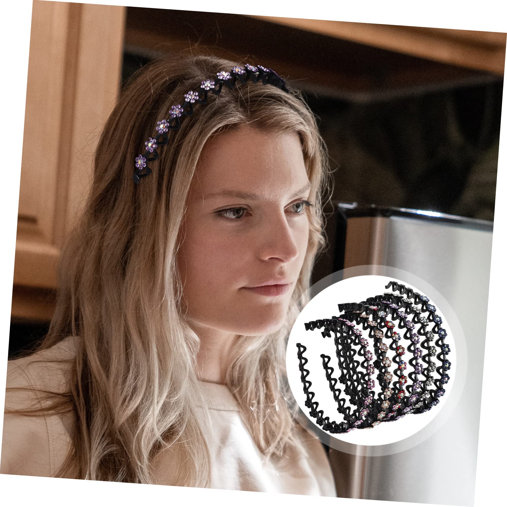 DOITOOL 12stücke Teiliges Mädchen Haarband Mit Funkelnden Strasssteinen Vintage Haarreifen Für Hochzeiten Partys Und Festlichkeiten Geeignet Für Kurze Lange Und Lockige Frisuren