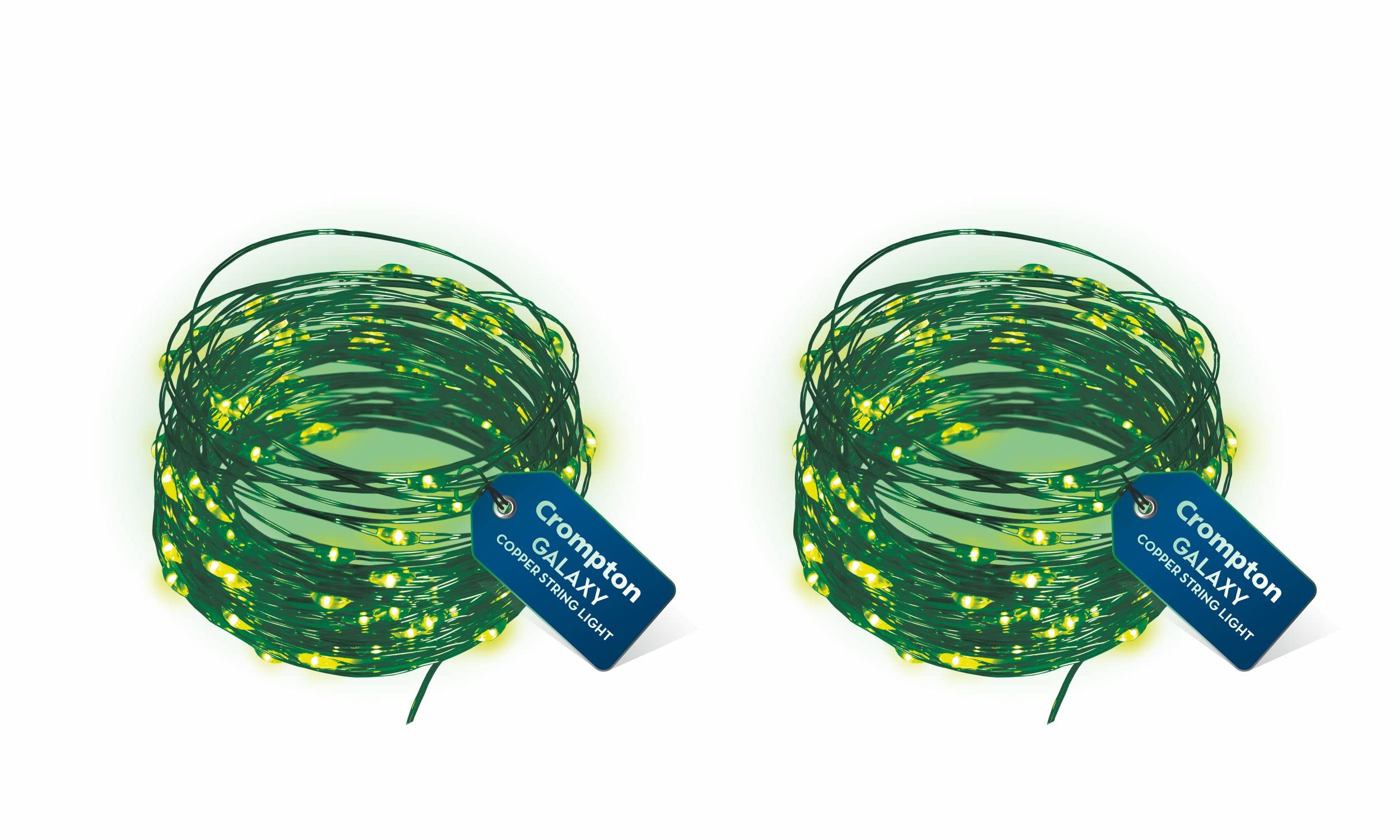 Crompton Galaxy Decoration Copper USB Powered String Fairy Lights with 100 Led Light (10 Meters, Green, Pack of 2)-image-34