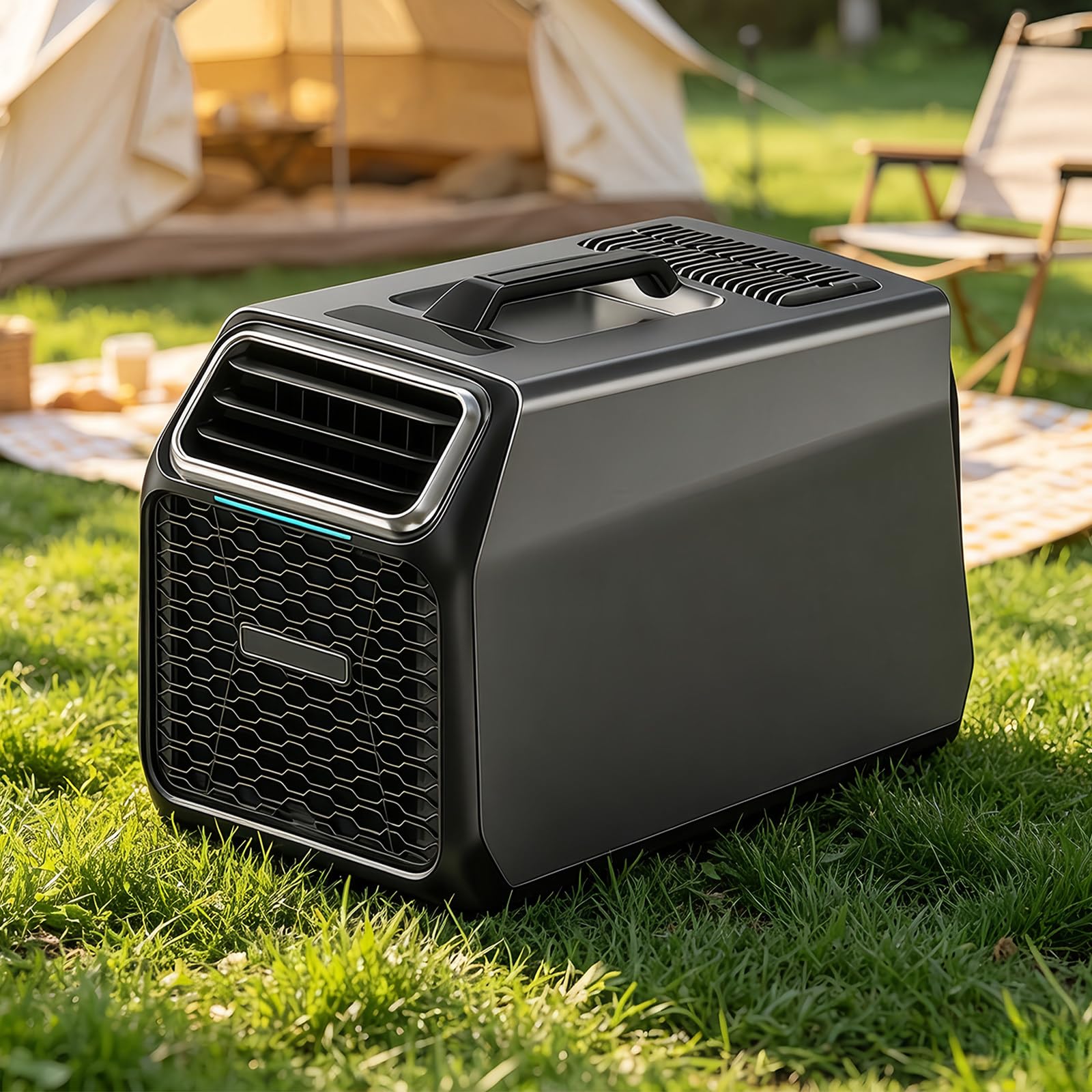 BANGBANGJI 4000BTU Cooling Portable Air Conditioner, Fast Cooling AC Unit, with Compressor, Self Evaporation, Timer & Sleep Mode, for Campervan Travel And Small Rooms