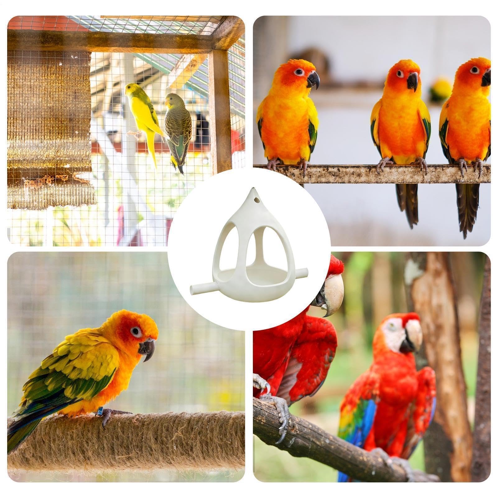 Comederos para pájaros para exteriores, bandeja impermeable de gran capacidad para patio, césped, patio, balcón, parque, porche, cubierta, jardín, perfecto para observación de aves
