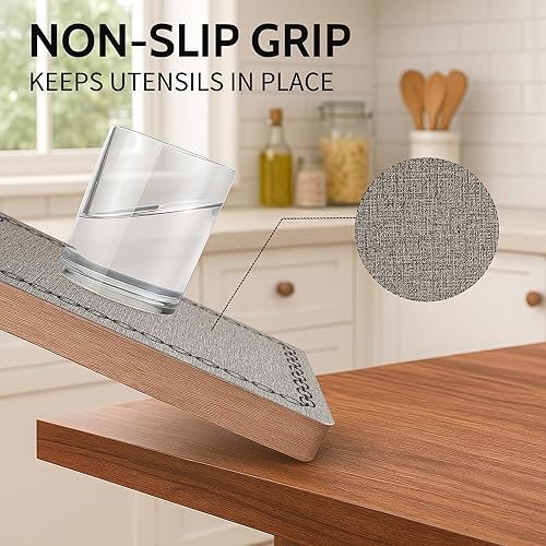 Miniatura 3 de Juego de 6 manteles individuales, resistentes al calor e impermeables para comedor, antideslizantes, a prueba de arañazos, fáciles de limpiar, para